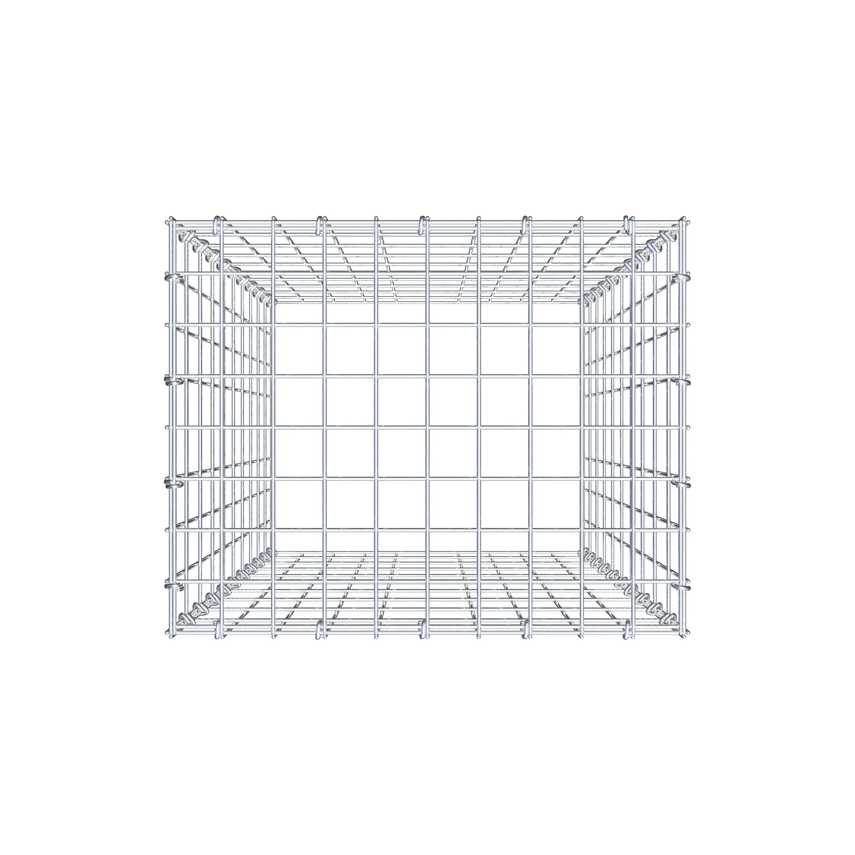 Anbaugabione Typ 3 100 cm x 50 cm x 40 cm (L x H x T), Maschenweite 5 cm x 10 cm, C-Ring