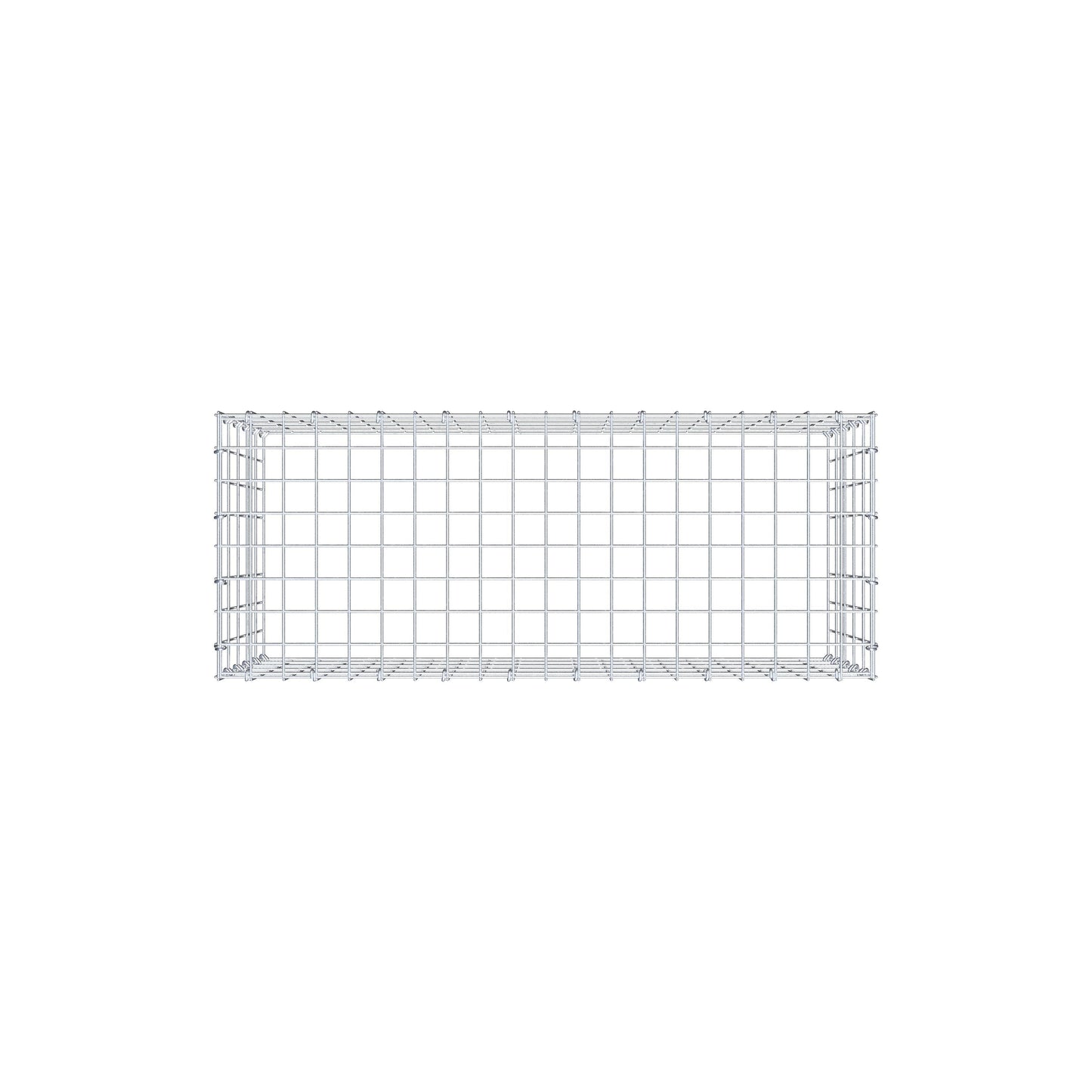 Monteret gabion type 3 100 cm x 50 cm x 40 cm (L x H x D), maskestørrelse 5 cm x 10 cm, C-ring