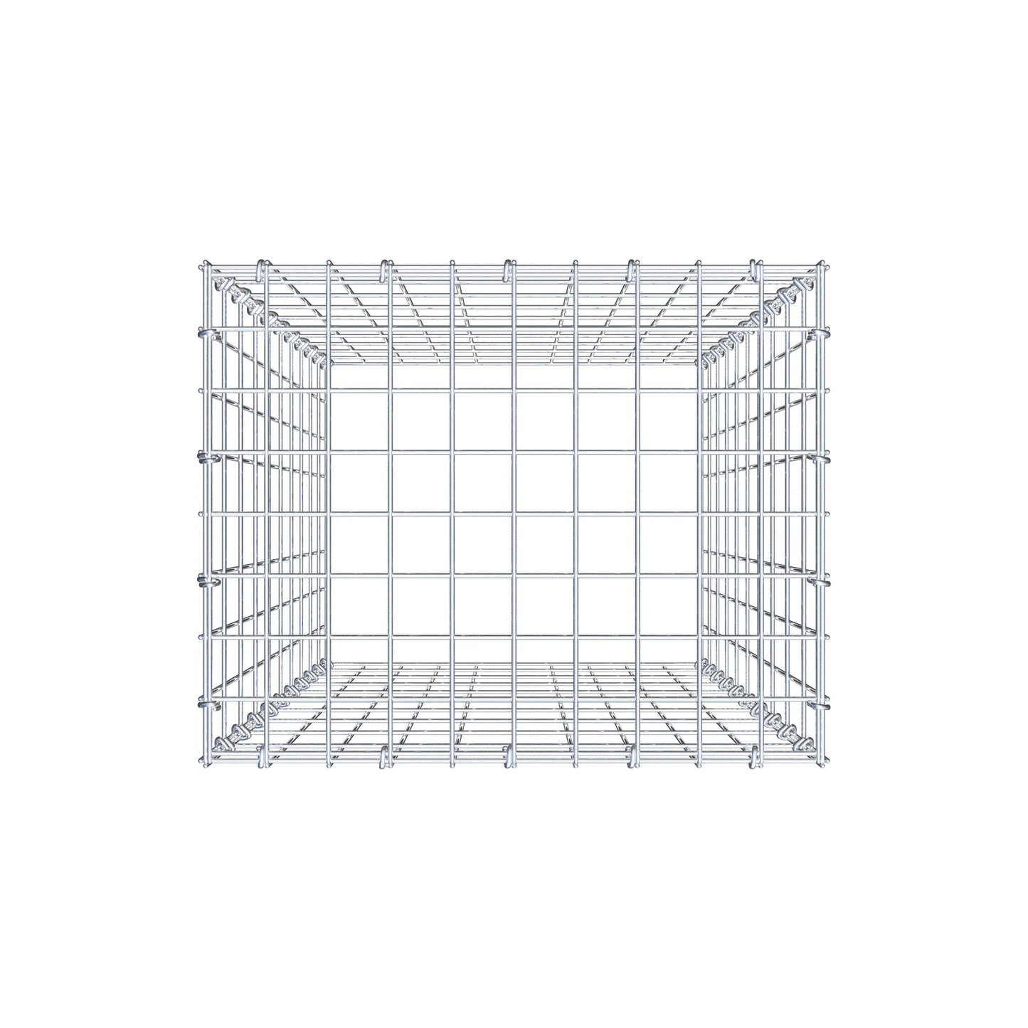 Monteret gabion type 3 100 cm x 50 cm x 40 cm (L x H x D), maskestørrelse 5 cm x 10 cm, C-ring