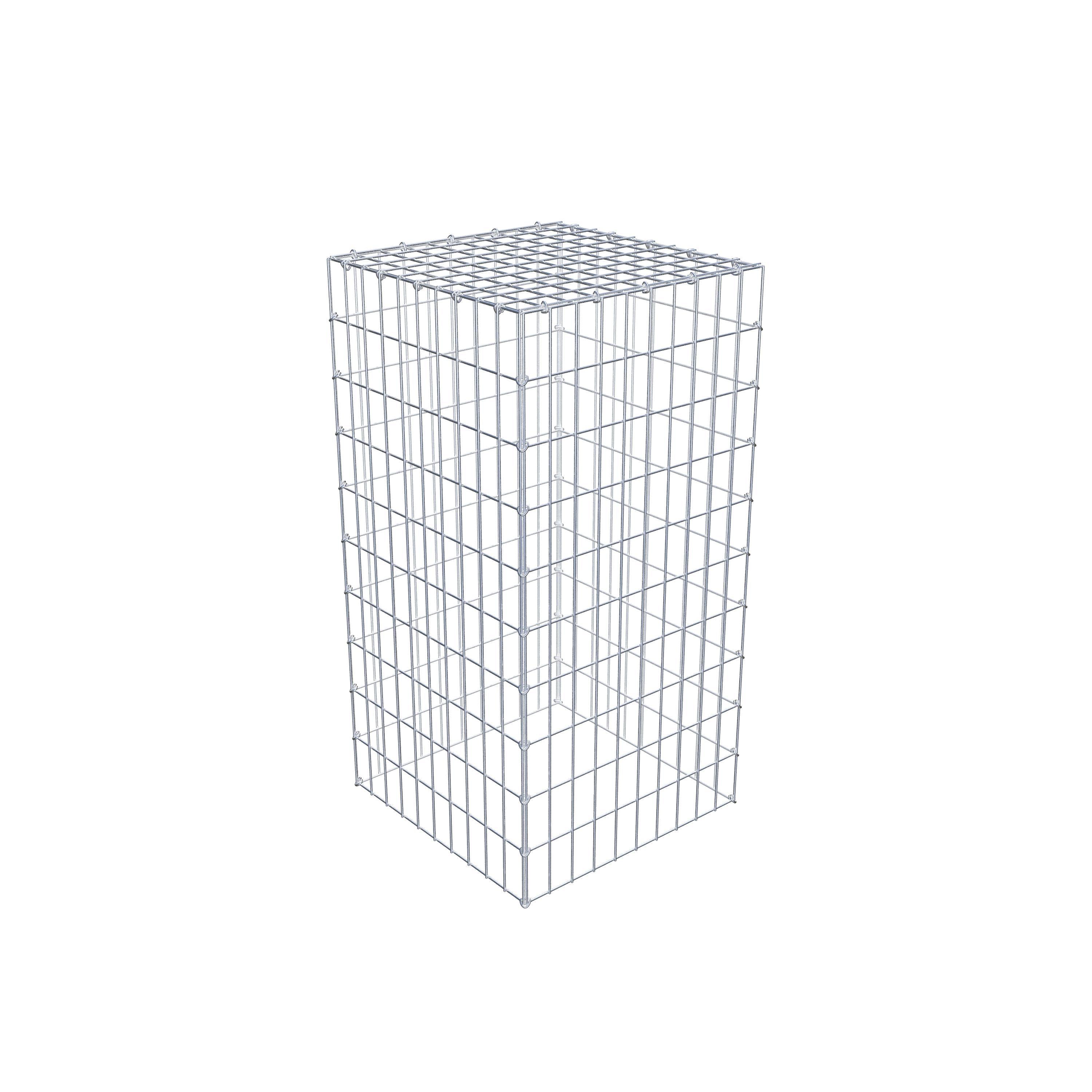 Mounted gabion type 3 100 cm x 50 cm x 50 cm (L x H x D), mesh size 5 cm x 10 cm, C-ring