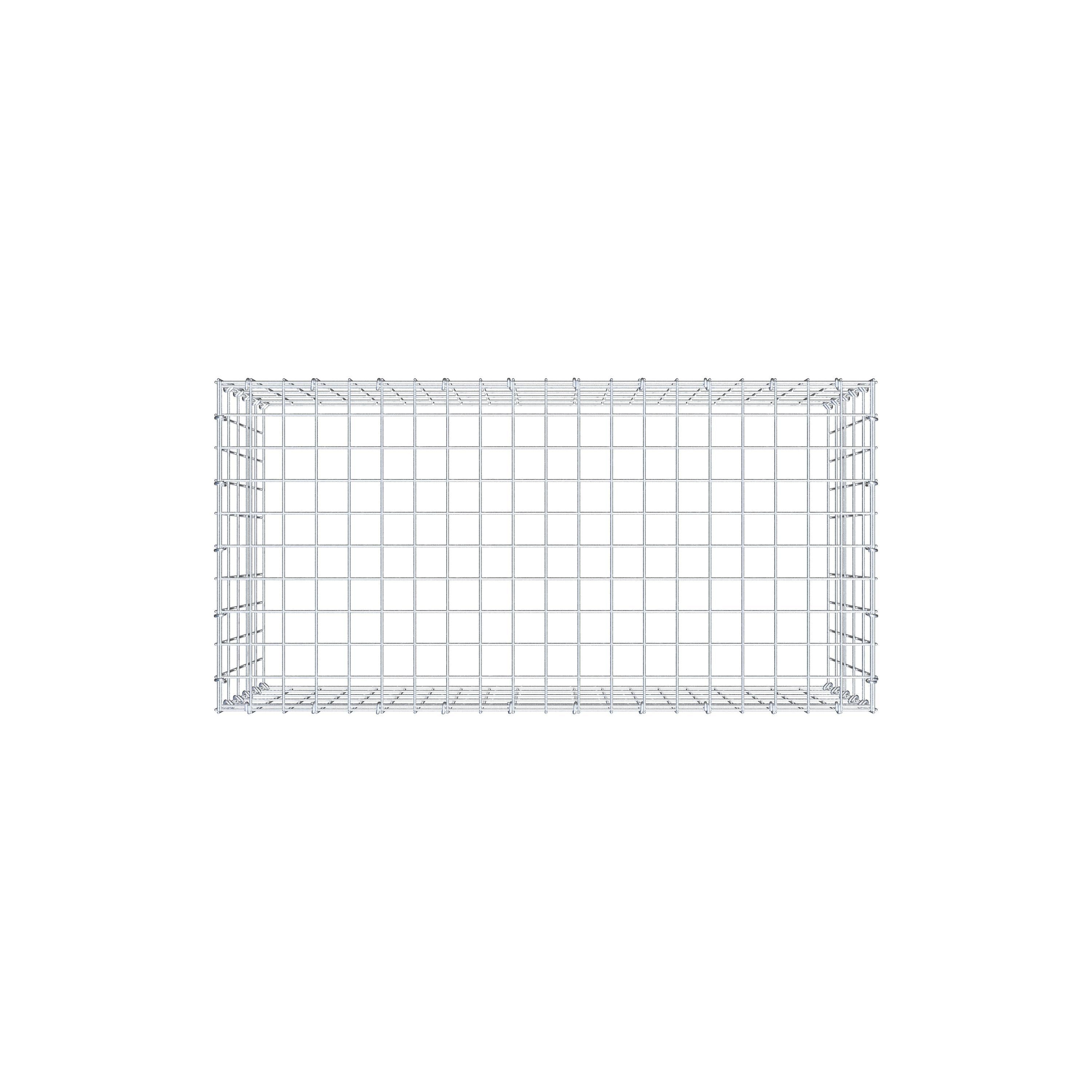 Mounted gabion type 3 100 cm x 50 cm x 50 cm (L x H x D), mesh size 5 cm x 10 cm, C-ring