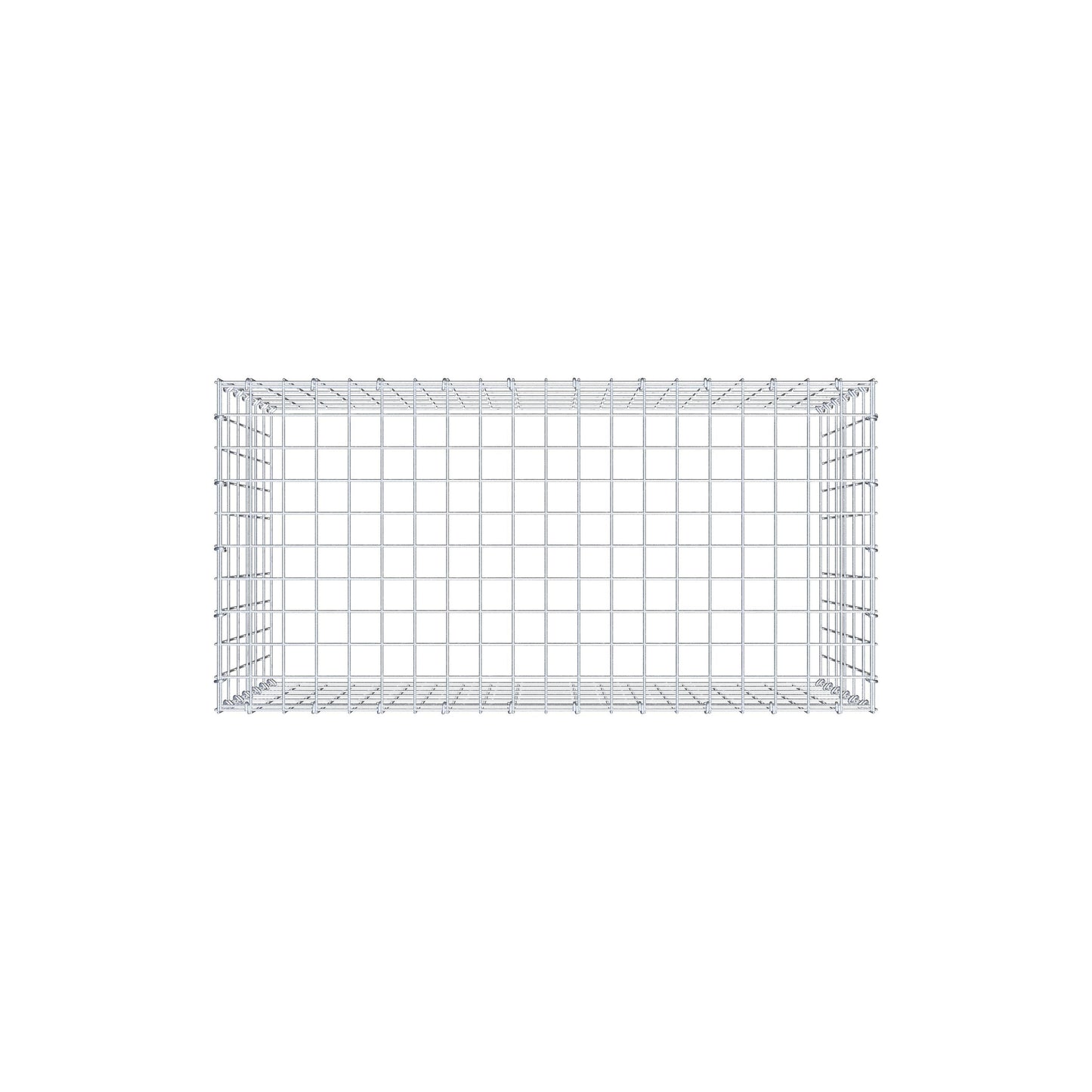Mounted gabion type 3 100 cm x 60 cm x 50 cm (L x H x D), mesh size 5 cm x 10 cm, C-ring