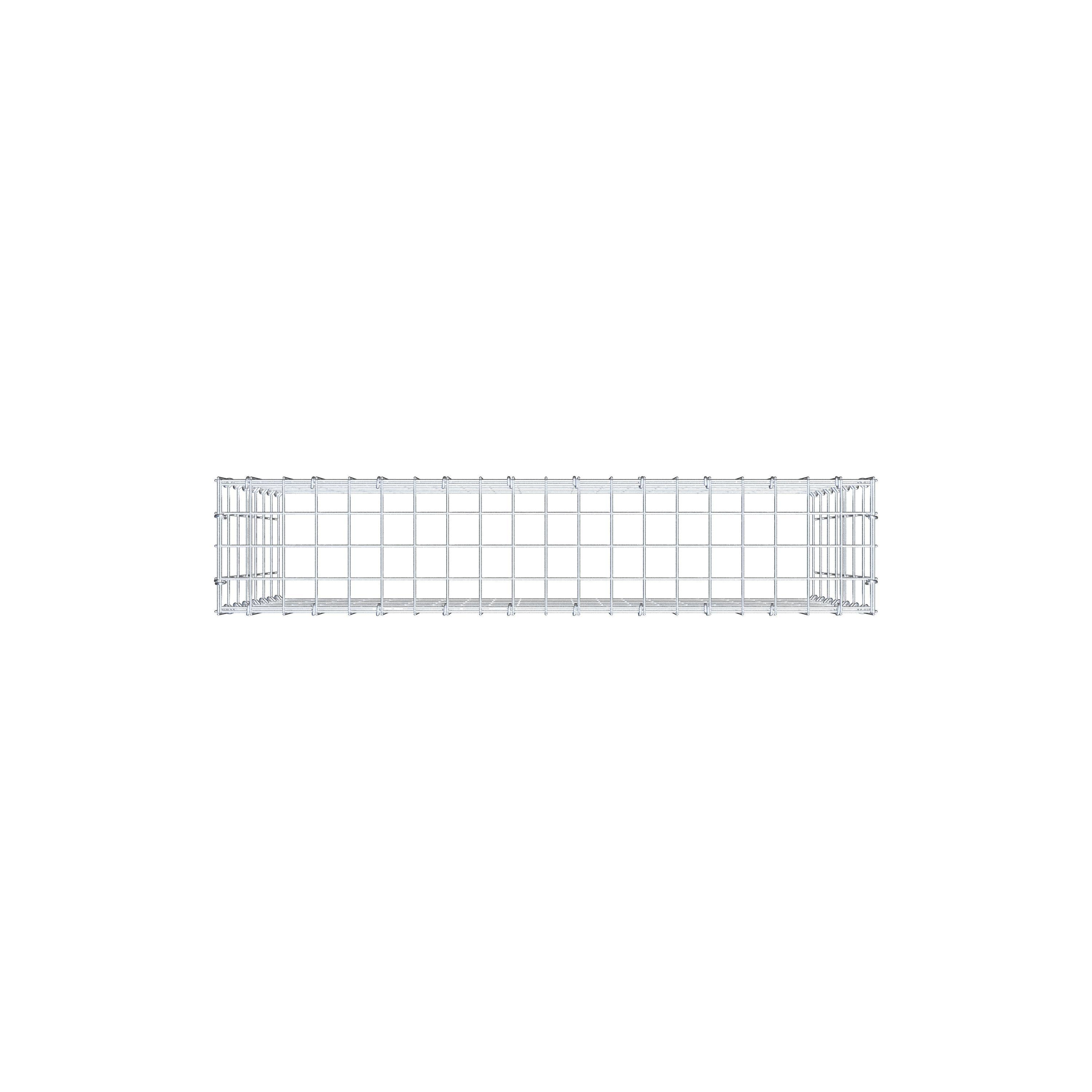 Anbaugabione Typ 3 100 cm x 70 cm x 20 cm (L x H x T), Maschenweite 5 cm x 10 cm, C-Ring