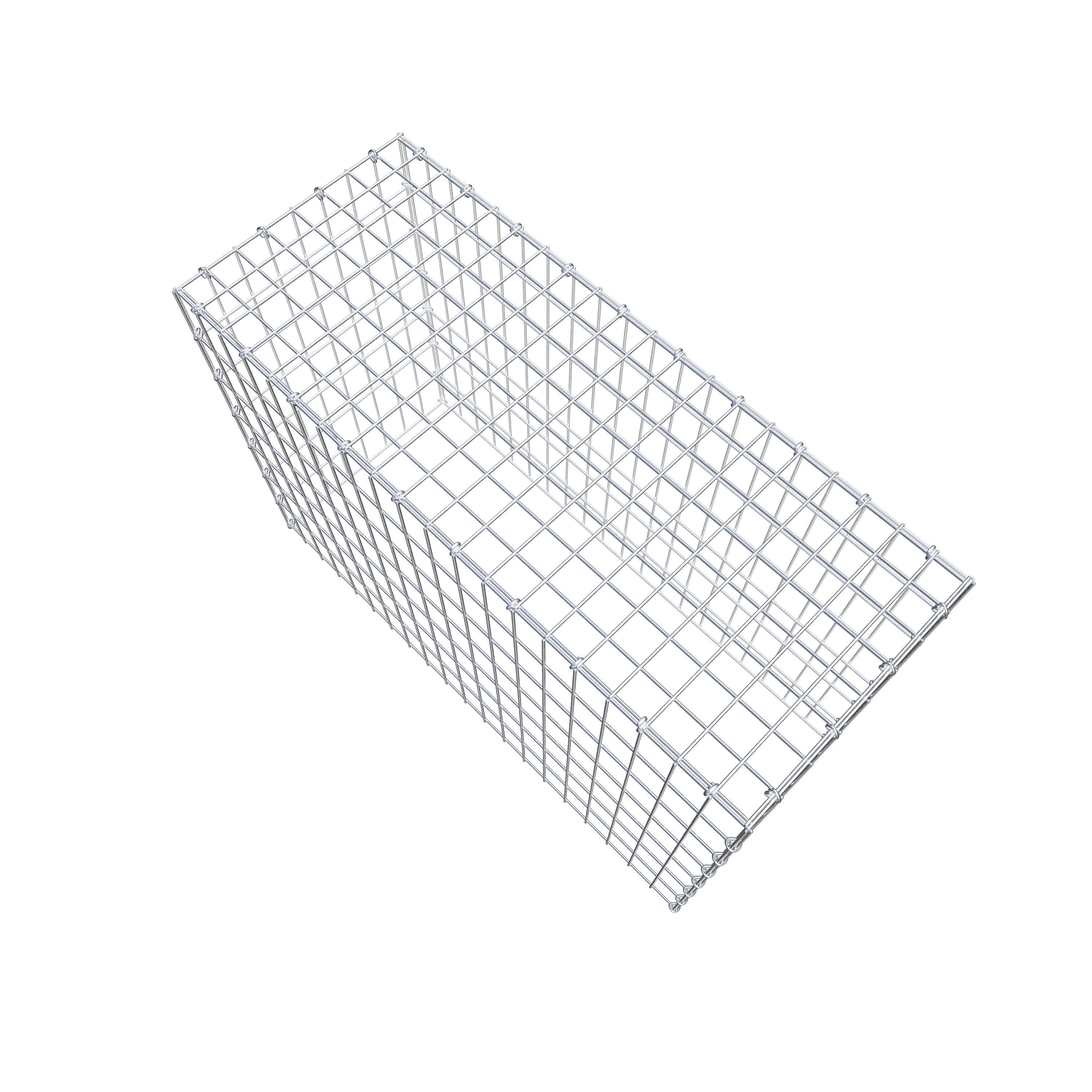 Gabion monté type 3 100 cm x 70 cm x 40 cm (L x H x P), maillage 5 cm x 10 cm, anneau en C