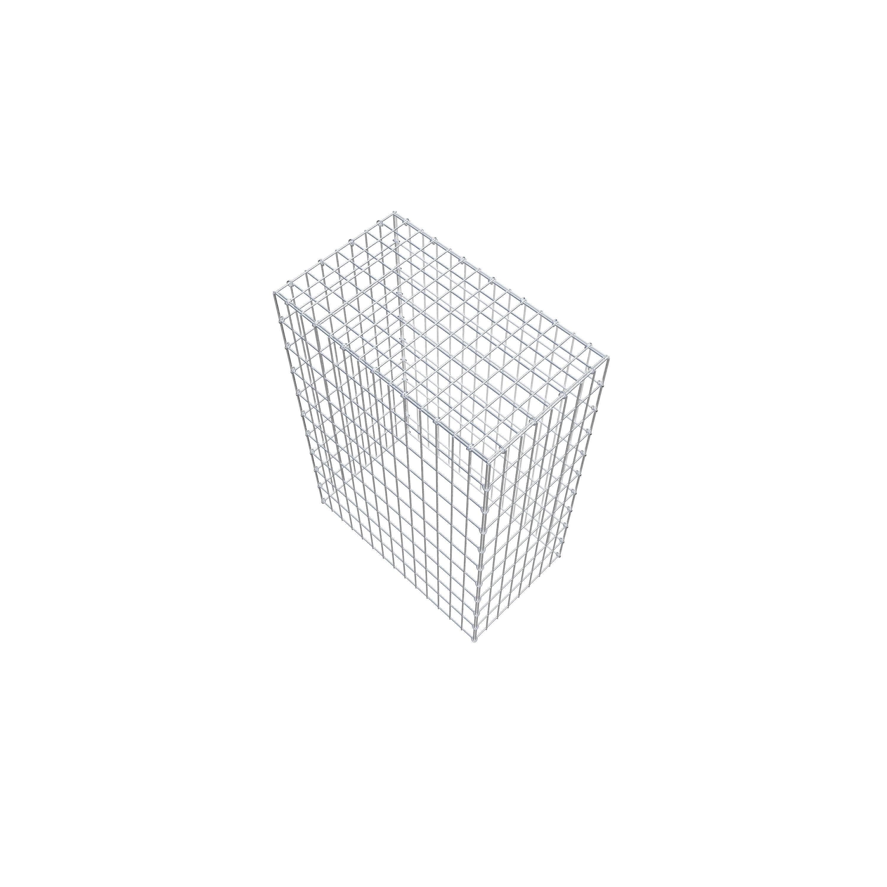 Gabion monté type 3 100 cm x 70 cm x 40 cm (L x H x P), maillage 5 cm x 10 cm, anneau en C