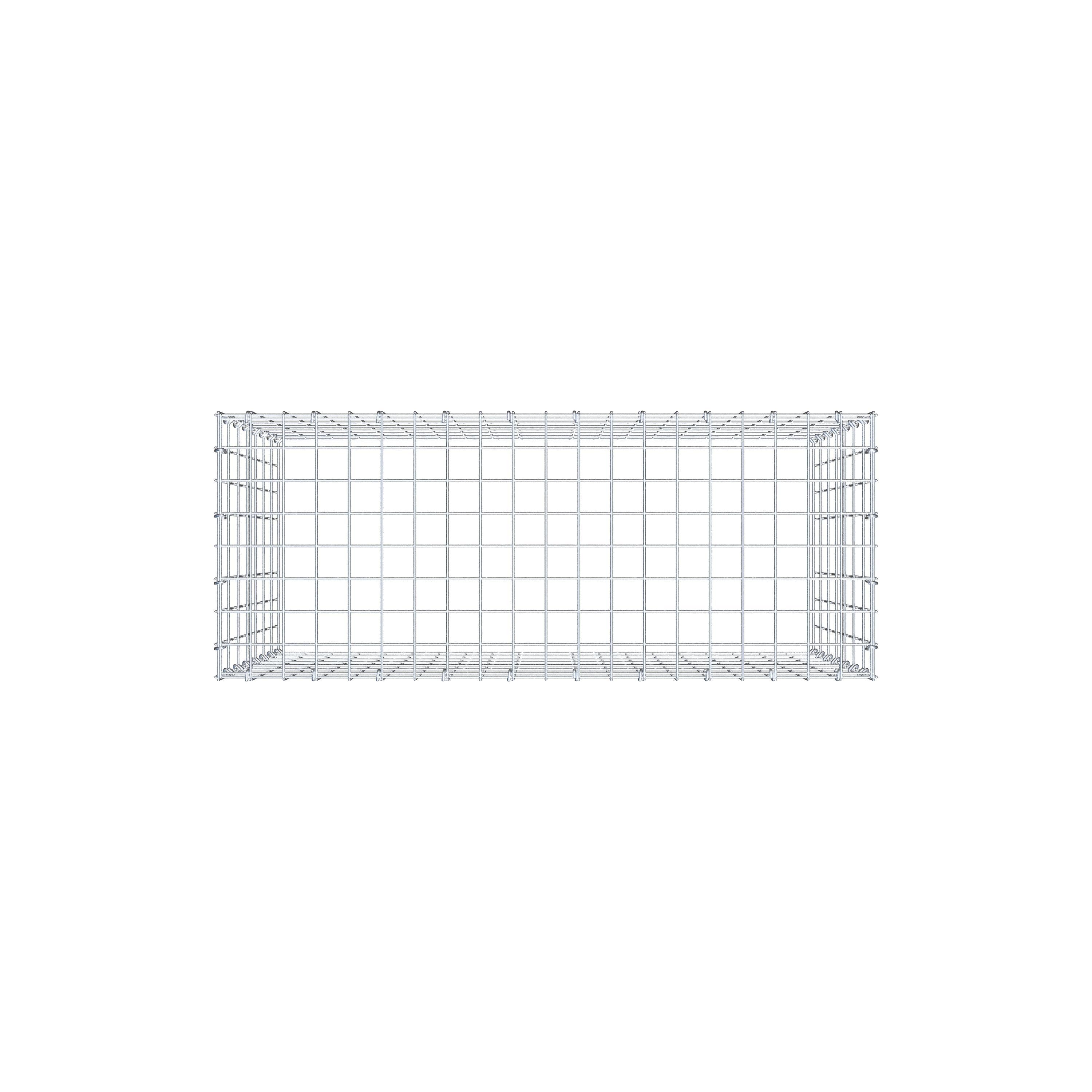 Gabion monté type 3 100 cm x 70 cm x 40 cm (L x H x P), maillage 5 cm x 10 cm, anneau en C