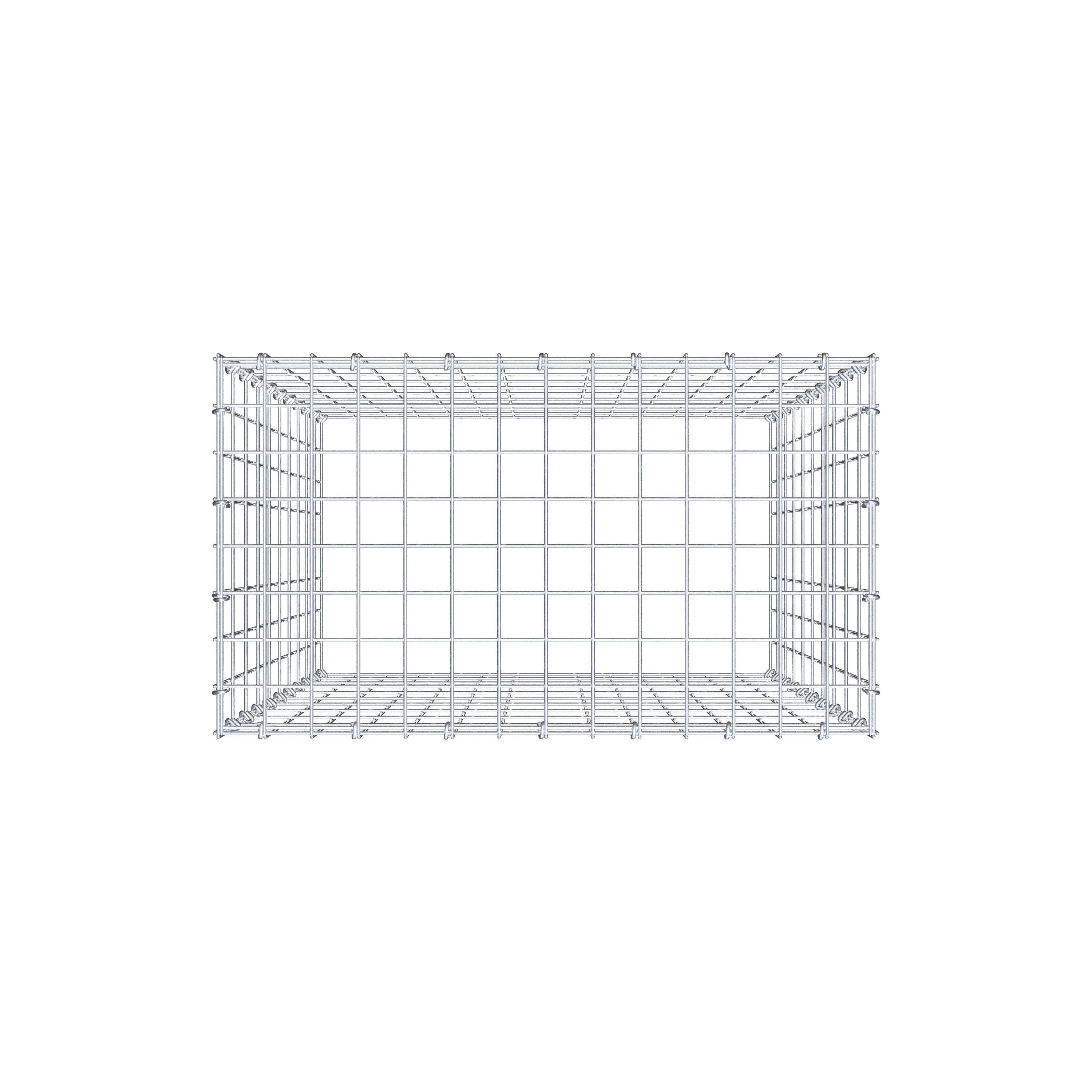 Gabion monté type 3 100 cm x 70 cm x 40 cm (L x H x P), maillage 5 cm x 10 cm, anneau en C