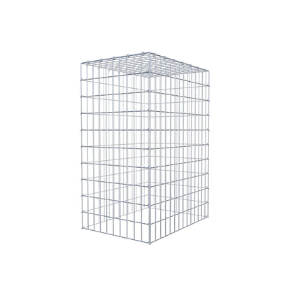 Typ 3 påbyggnadsgabion 100 cm x 70 cm x 50 cm (L x H x D), maskstorlek 5 cm x 10 cm, C-ring