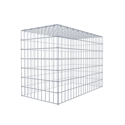 Typ 3 påbyggnadsgabion 100 cm x 70 cm x 50 cm (L x H x D), maskstorlek 5 cm x 10 cm, C-ring