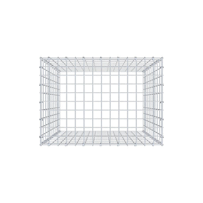 Typ 3 påbyggnadsgabion 100 cm x 70 cm x 50 cm (L x H x D), maskstorlek 5 cm x 10 cm, C-ring