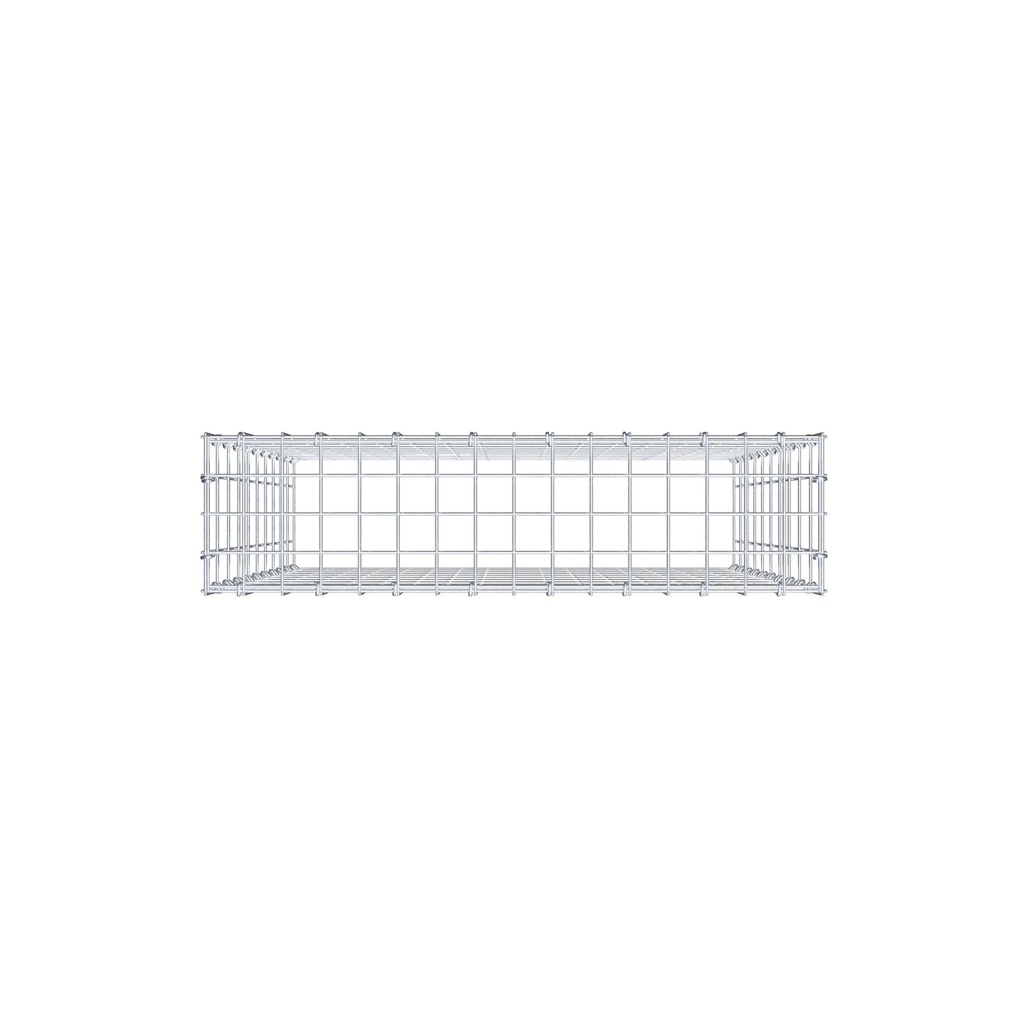 Typ 3 påbyggnadsgabion 100 cm x 80 cm x 20 cm (L x H x D), maskstorlek 5 cm x 10 cm, C-ring