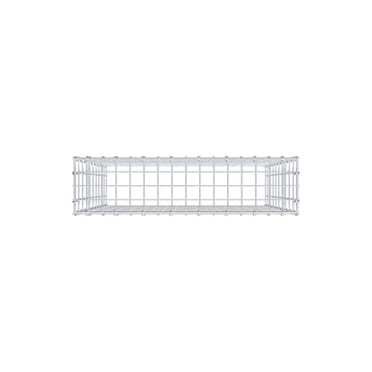 Typ 3 påbyggnadsgabion 100 cm x 80 cm x 20 cm (L x H x D), maskstorlek 5 cm x 10 cm, C-ring
