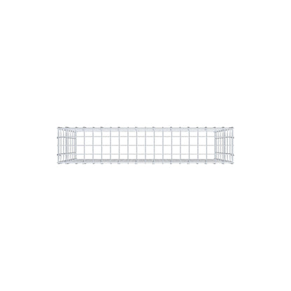Typ 3 påbyggnadsgabion 100 cm x 80 cm x 20 cm (L x H x D), maskstorlek 5 cm x 10 cm, C-ring