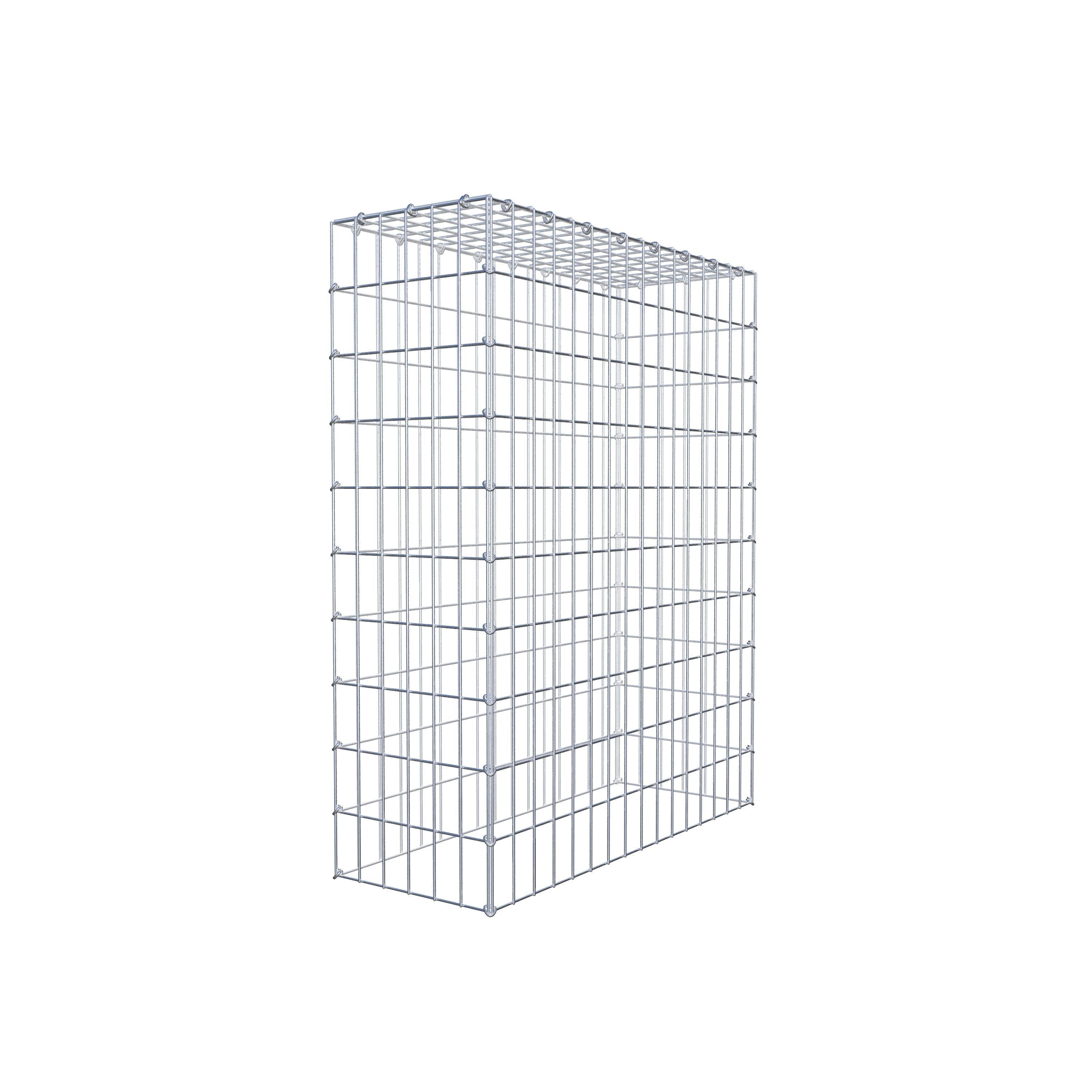 Gabion monté type 3 100 cm x 80 cm x 30 cm (L x H x P), maillage 5 cm x 10 cm, anneau en C