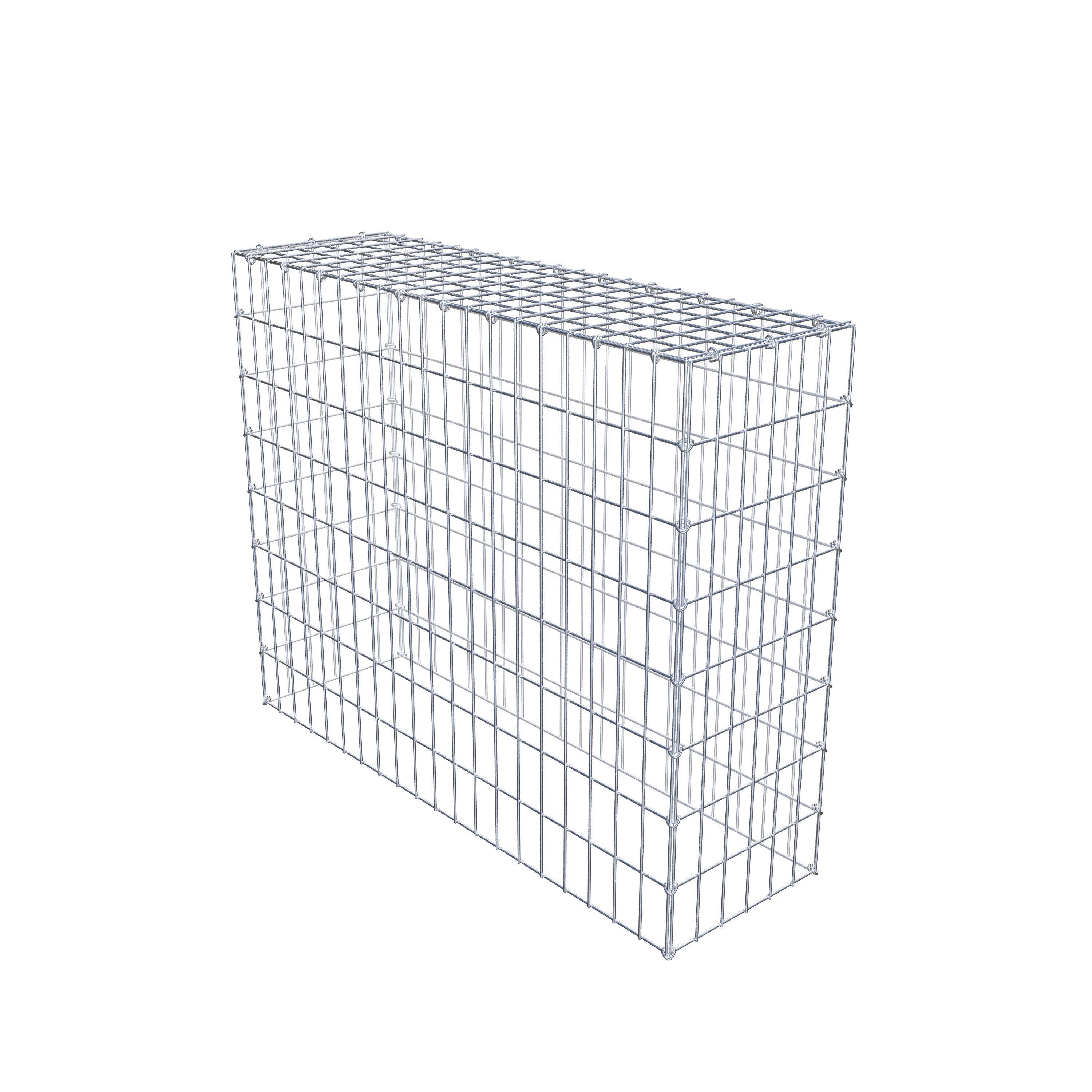 Gabion monté type 3 100 cm x 80 cm x 30 cm (L x H x P), maillage 5 cm x 10 cm, anneau en C