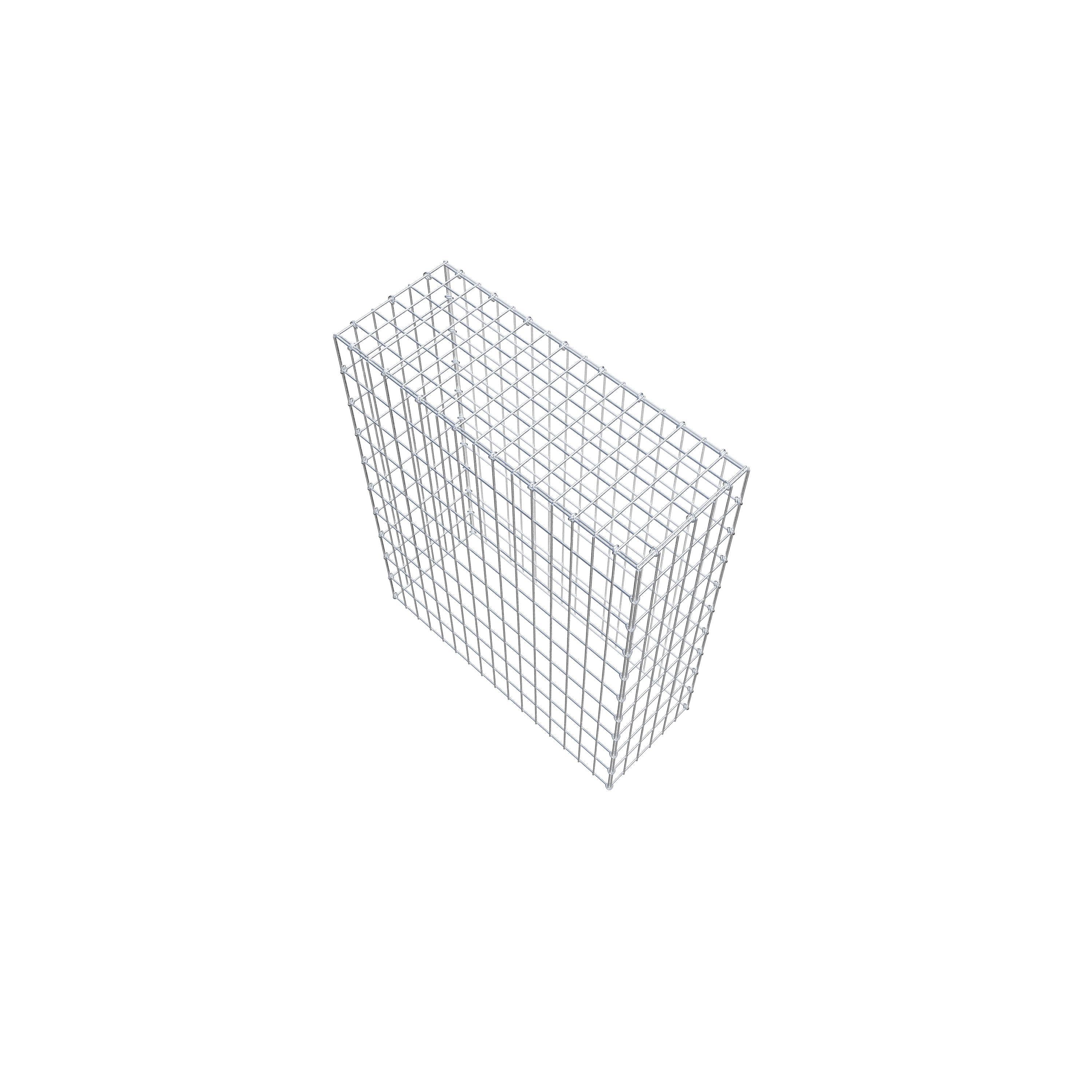 Gabion monté type 3 100 cm x 80 cm x 30 cm (L x H x P), maillage 5 cm x 10 cm, anneau en C