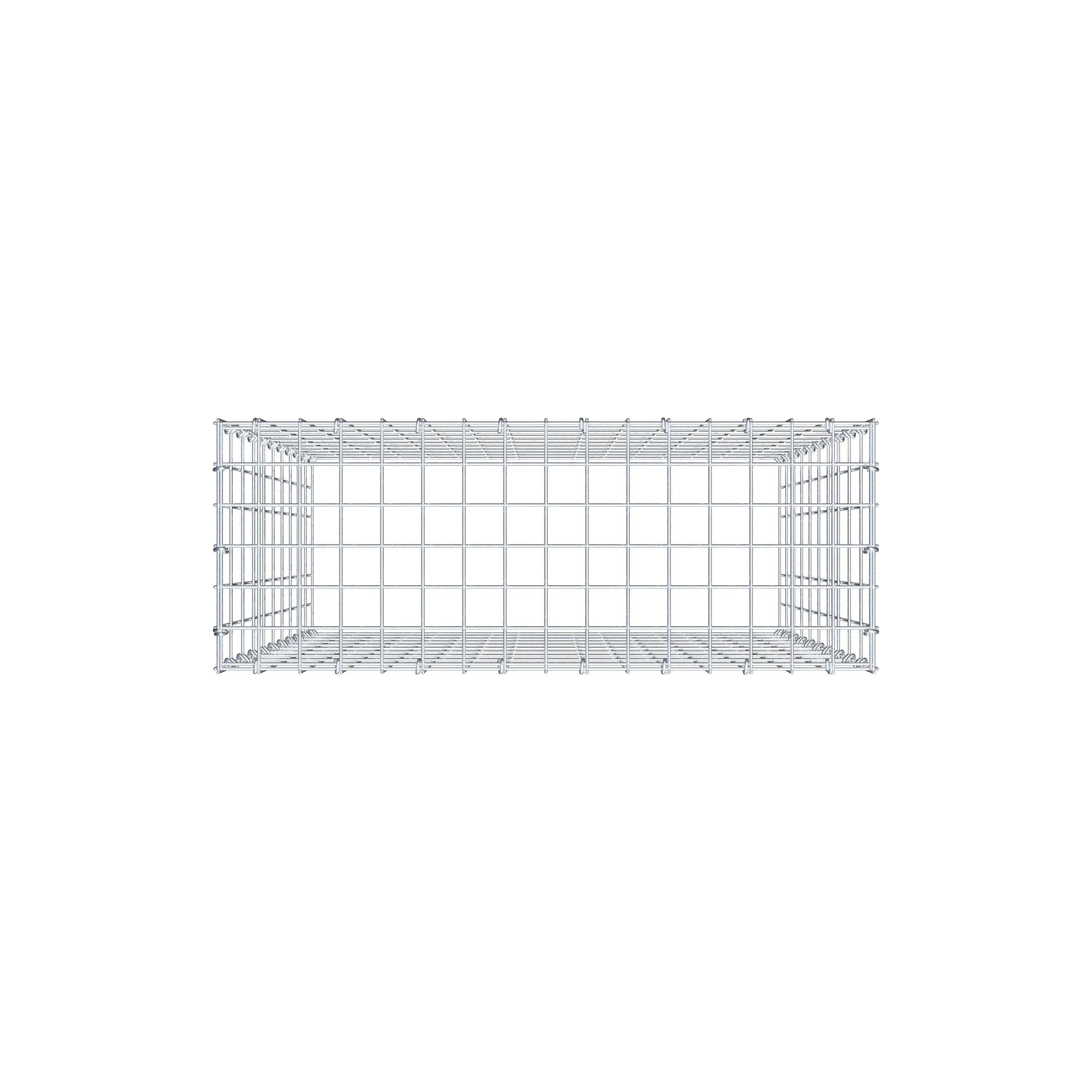 Gabion monté type 3 100 cm x 80 cm x 30 cm (L x H x P), maillage 5 cm x 10 cm, anneau en C