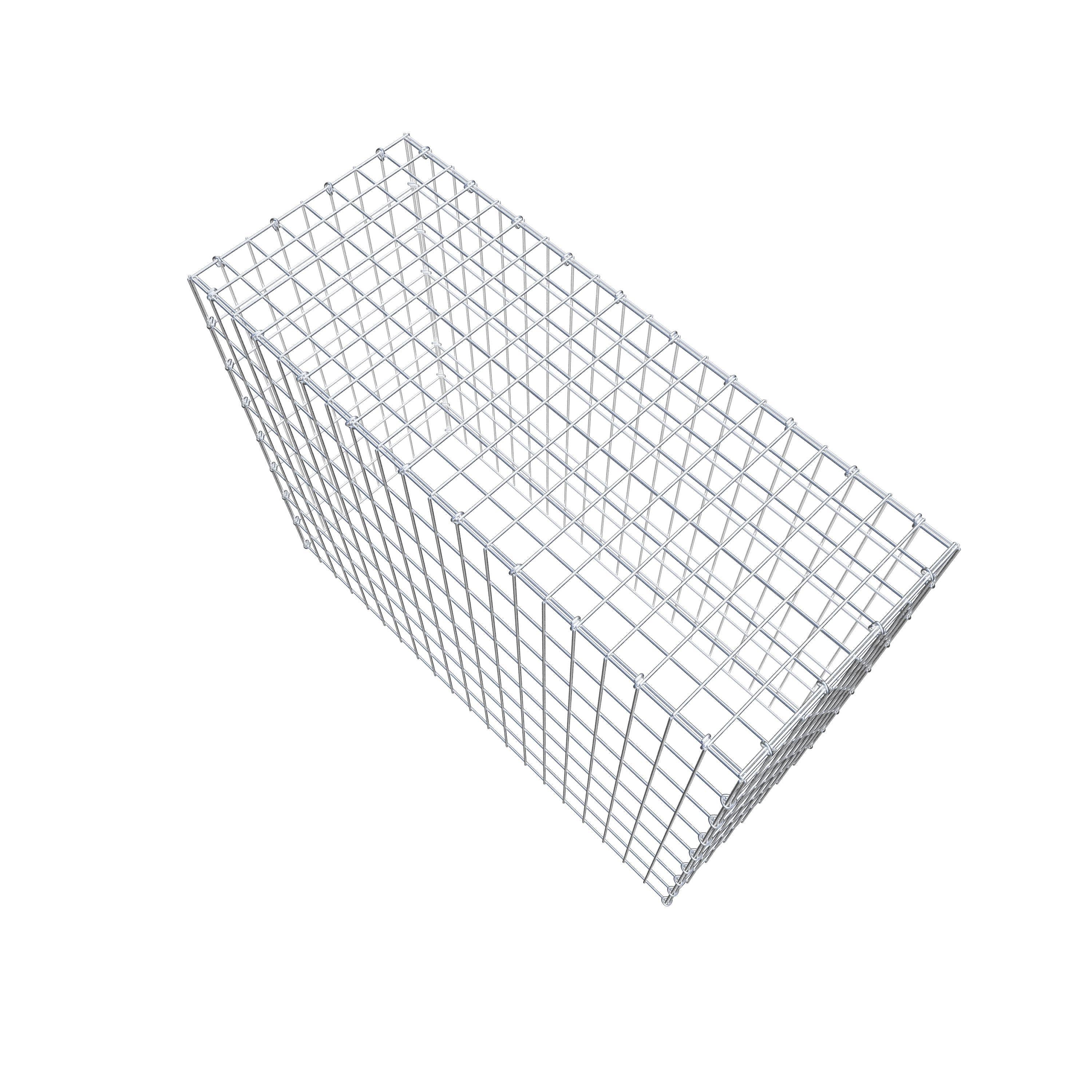 Fourche rapportée type 3 100 cm x 80 cm x 40 cm (L x H x P), mailles 5 cm x 10 cm, anneau C