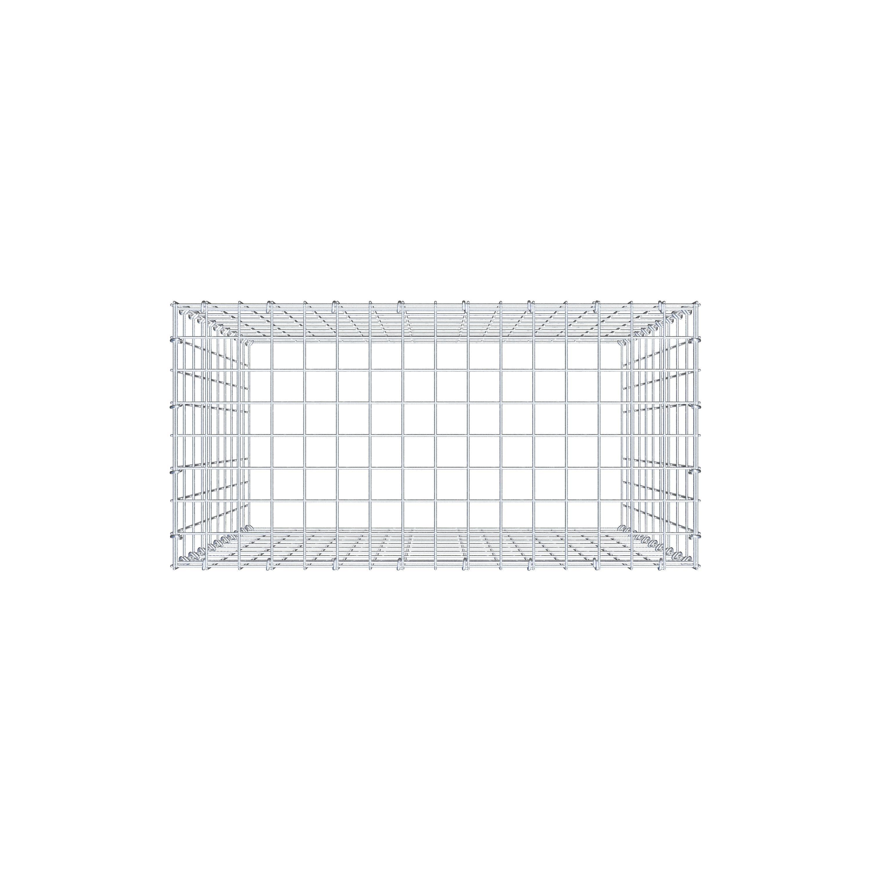 Fourche rapportée type 3 100 cm x 80 cm x 40 cm (L x H x P), mailles 5 cm x 10 cm, anneau C