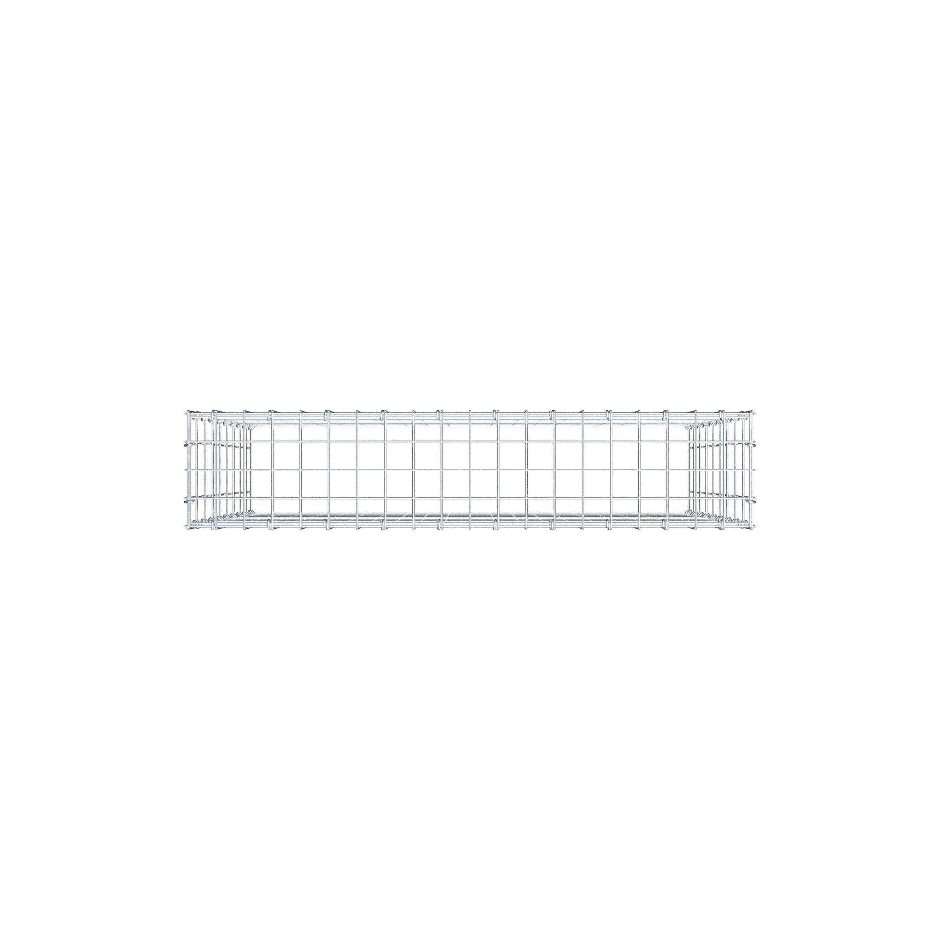 Anbaugabione Typ 3 100 cm x 90 cm x 20 cm (L x H x T), Maschenweite 5 cm x 10 cm, C-Ring