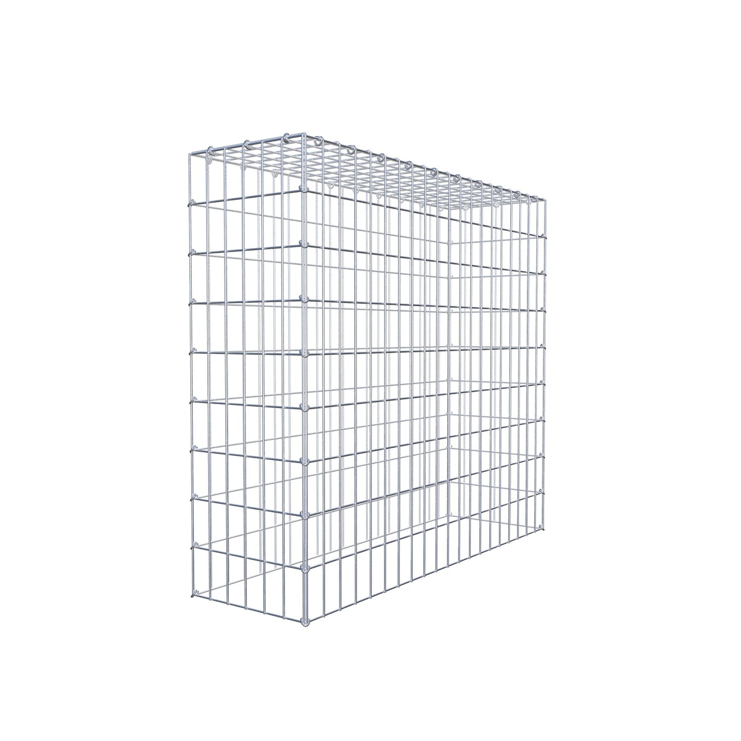 Monteret gabion type 3 100 cm x 90 cm x 30 cm (L x H x D), maskestørrelse 5 cm x 10 cm, C-ring