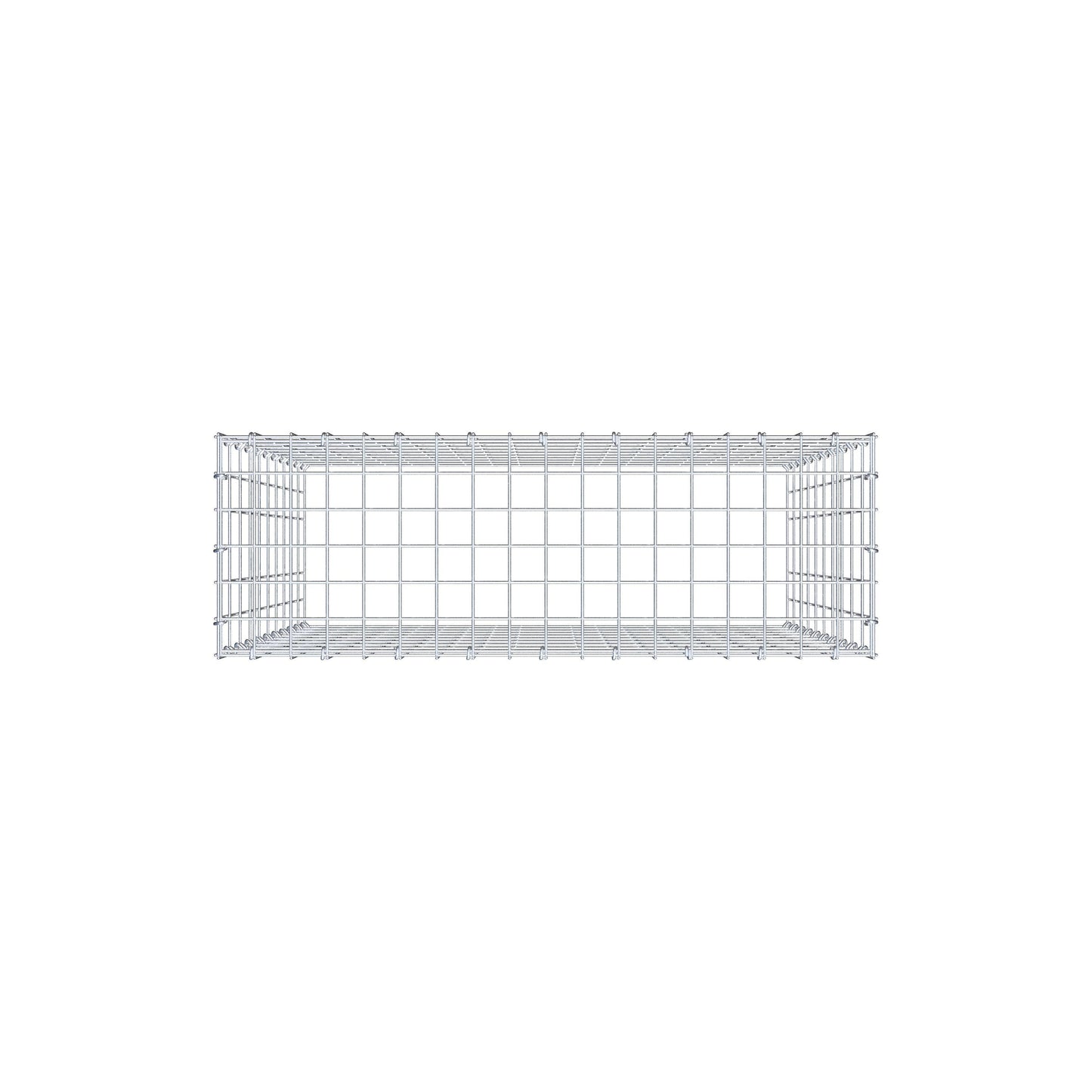 Monteret gabion type 3 100 cm x 90 cm x 30 cm (L x H x D), maskestørrelse 5 cm x 10 cm, C-ring