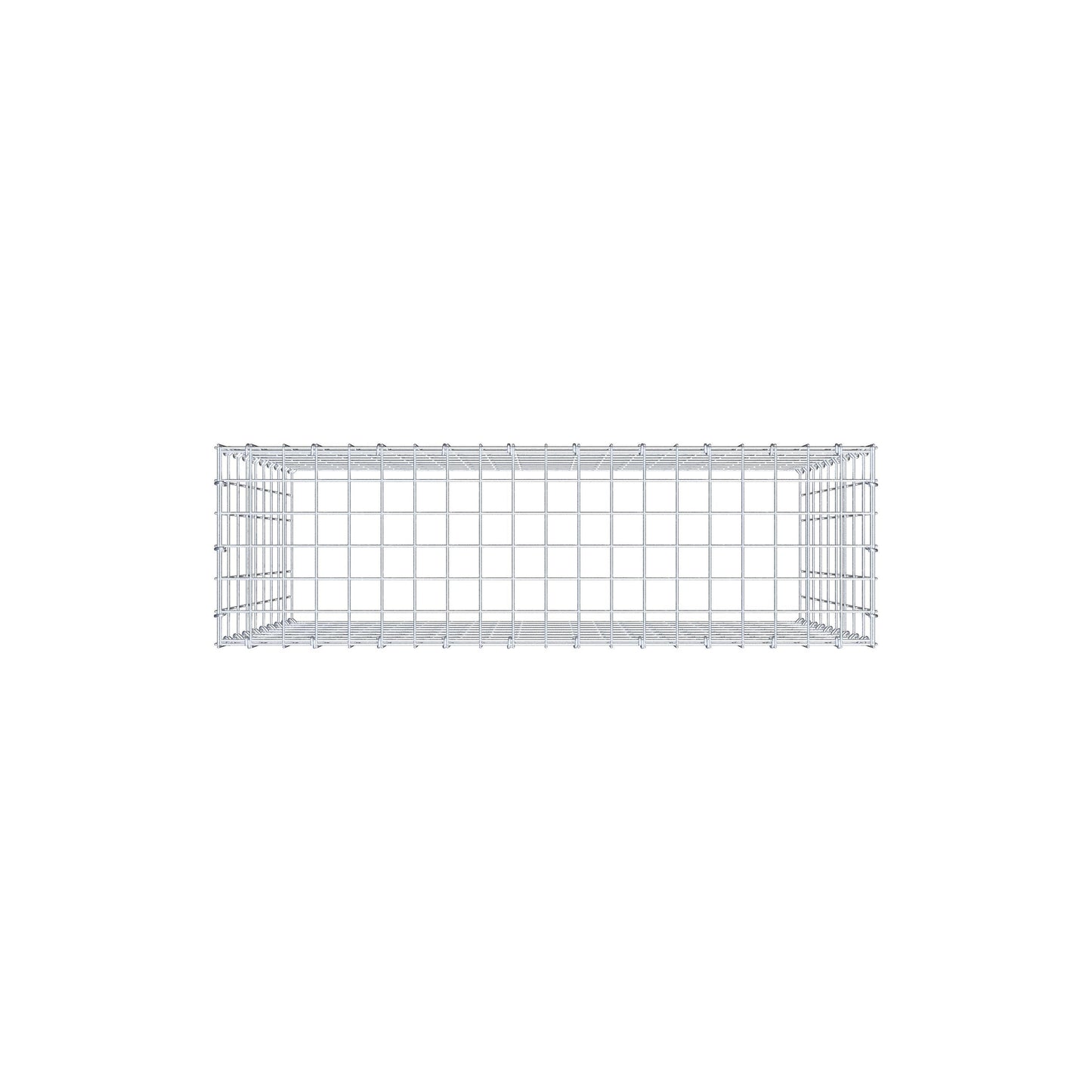 Monteret gabion type 3 100 cm x 90 cm x 30 cm (L x H x D), maskestørrelse 5 cm x 10 cm, C-ring