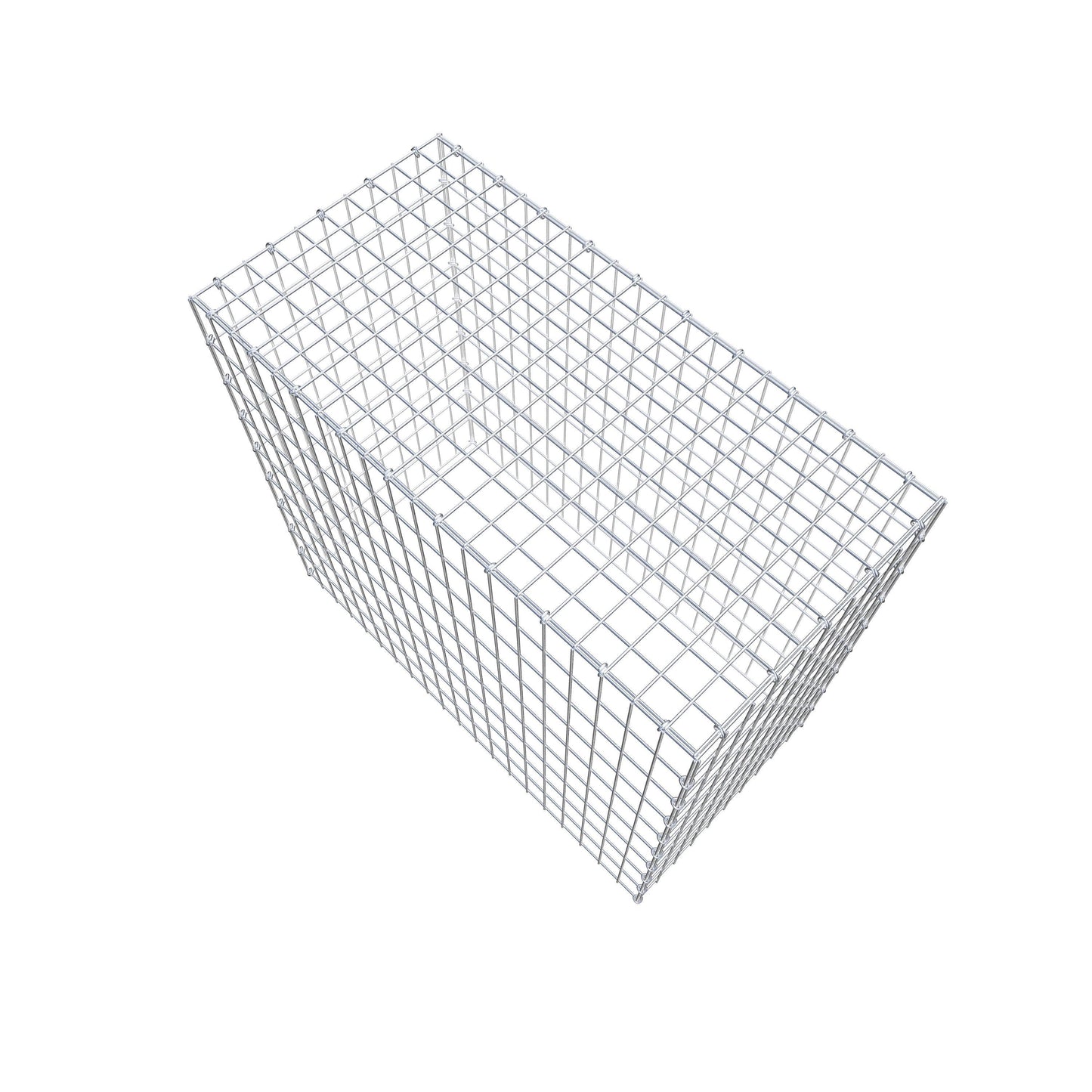 Monteret gabion type 3 100 cm x 90 cm x 50 cm (L x H x D), maskestørrelse 5 cm x 10 cm, C-ring