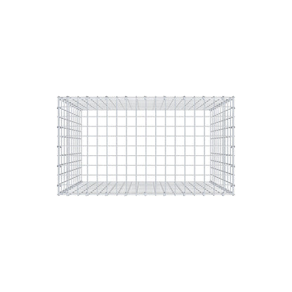 Monteret gabion type 3 100 cm x 90 cm x 50 cm (L x H x D), maskestørrelse 5 cm x 10 cm, C-ring
