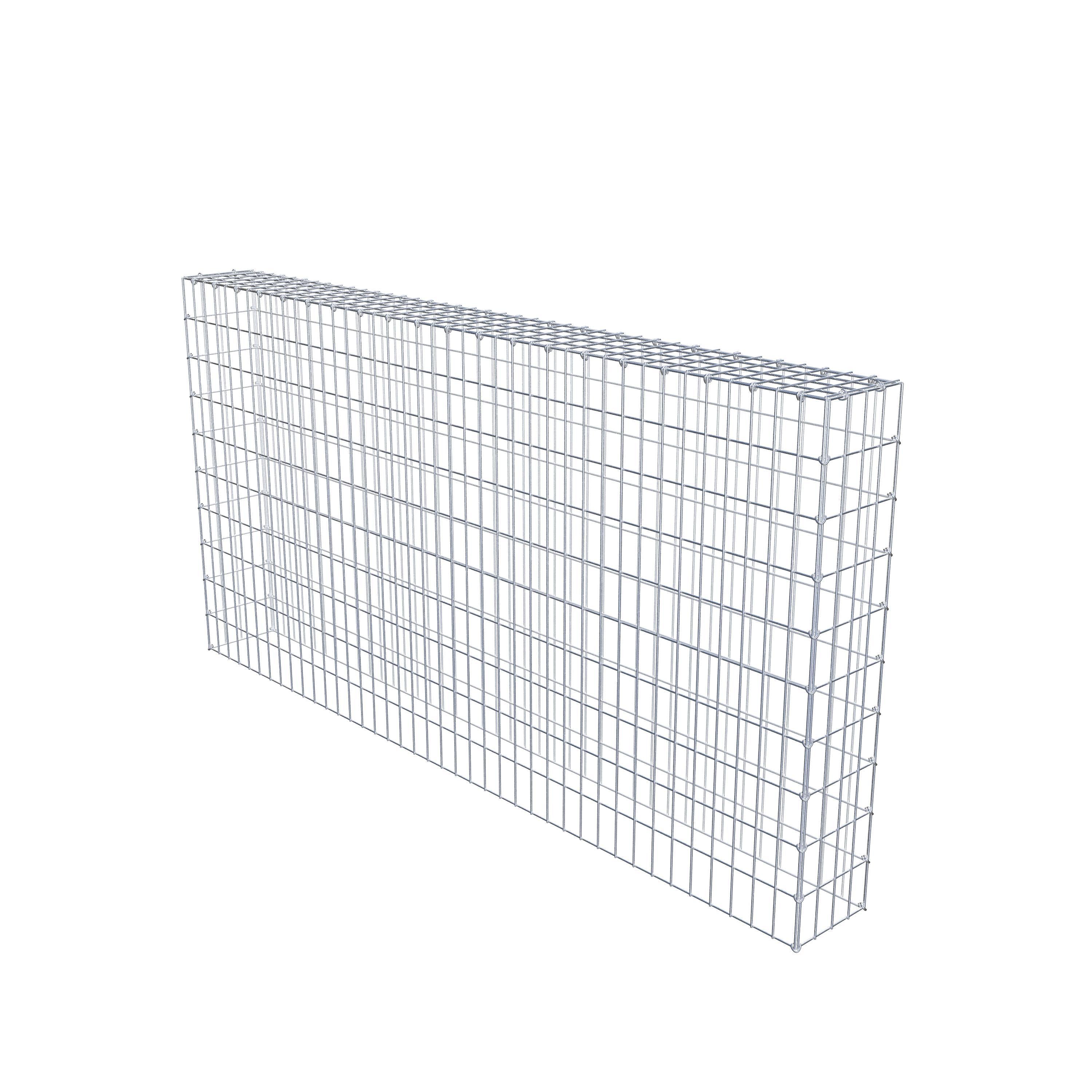 Gabion monté type 3 200 cm x 100 cm x 20 cm (L x H x P), maillage 5 cm x 10 cm, anneau en C