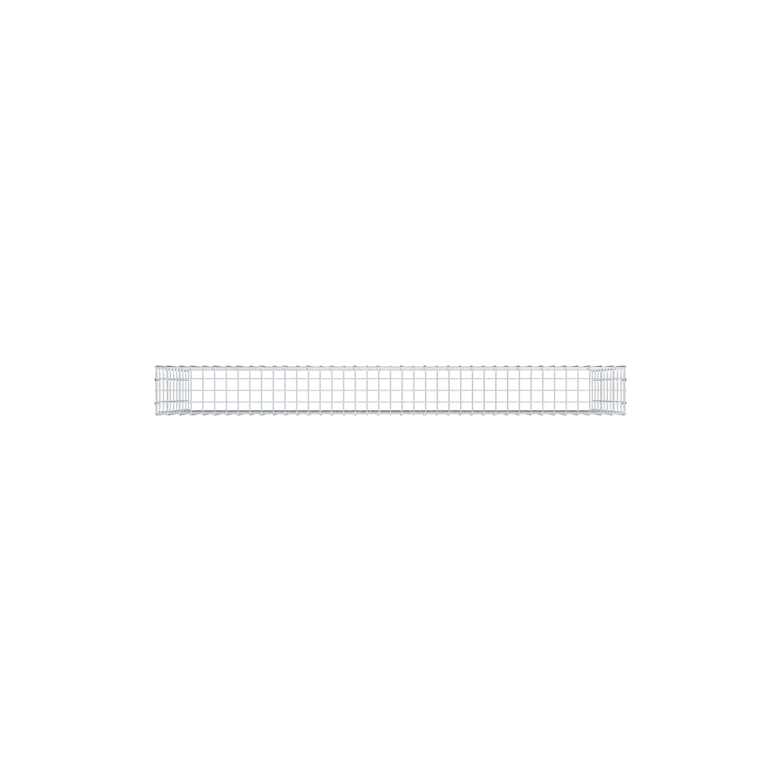 Fourche rapportée type 3 200 cm x 100 cm x 20 cm (L x H x P), mailles 5 cm x 10 cm, anneau C