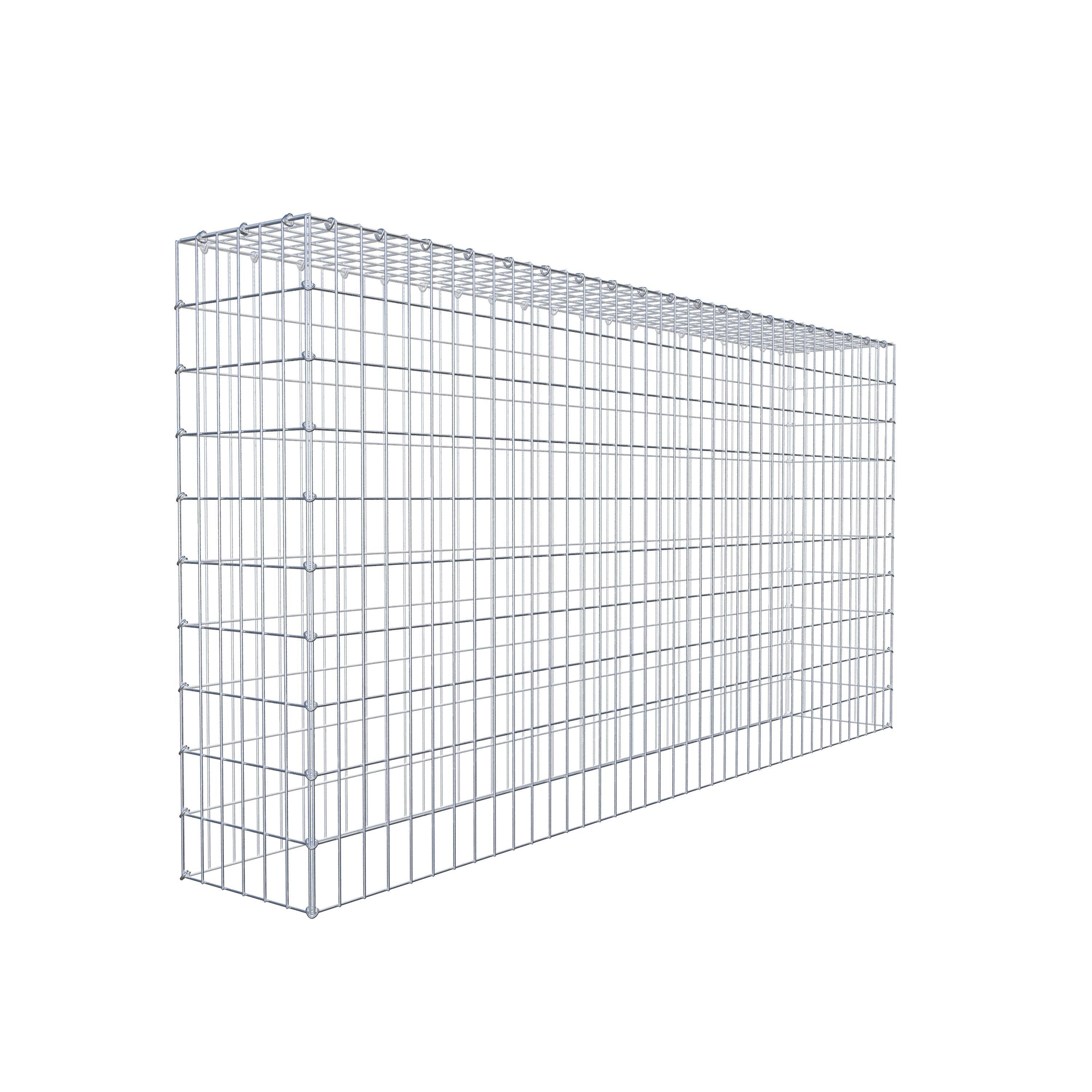 Gabion monté type 3 200 cm x 100 cm x 30 cm (L x H x P), maillage 5 cm x 10 cm, anneau en C