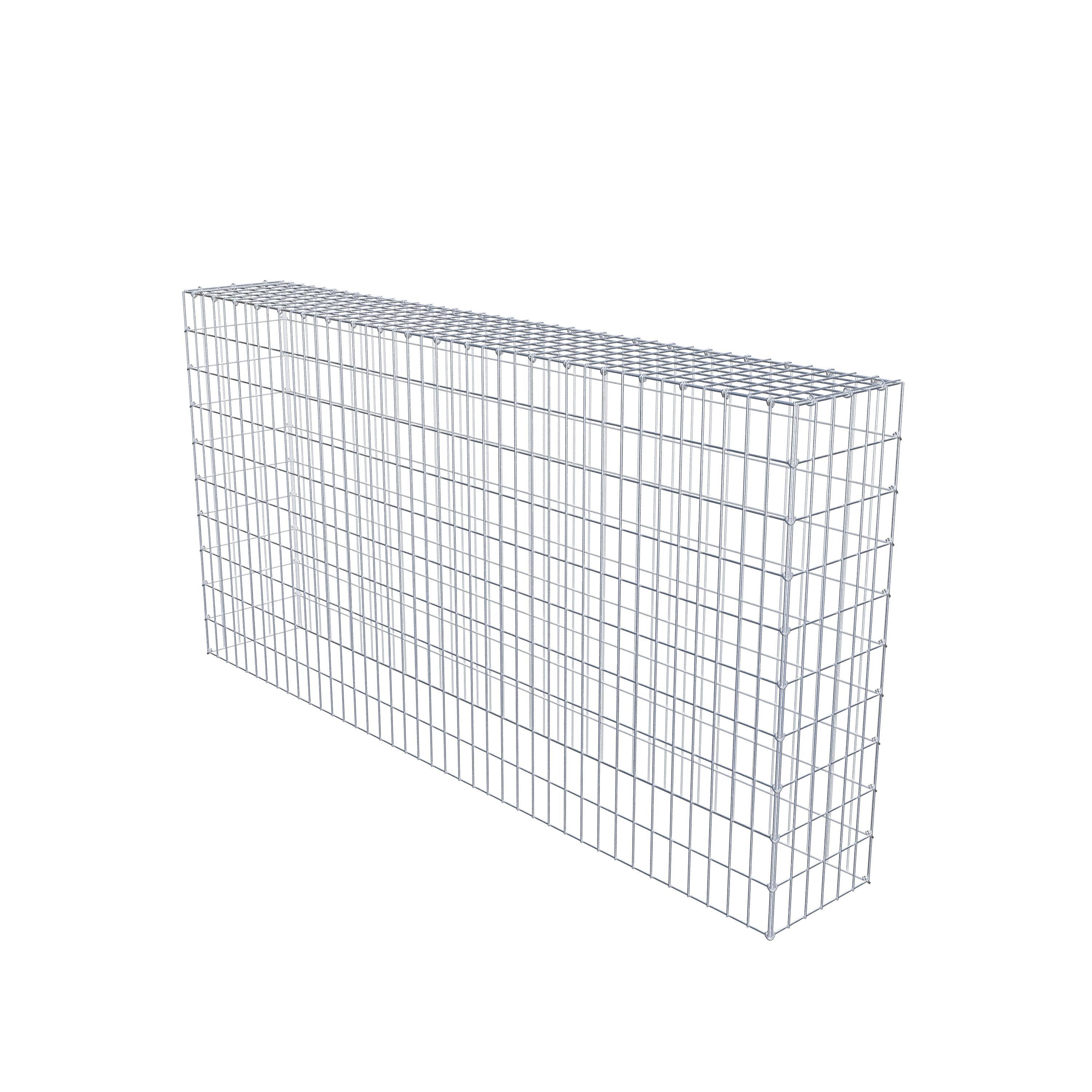 Gabion monté type 3 200 cm x 100 cm x 30 cm (L x H x P), maillage 5 cm x 10 cm, anneau en C