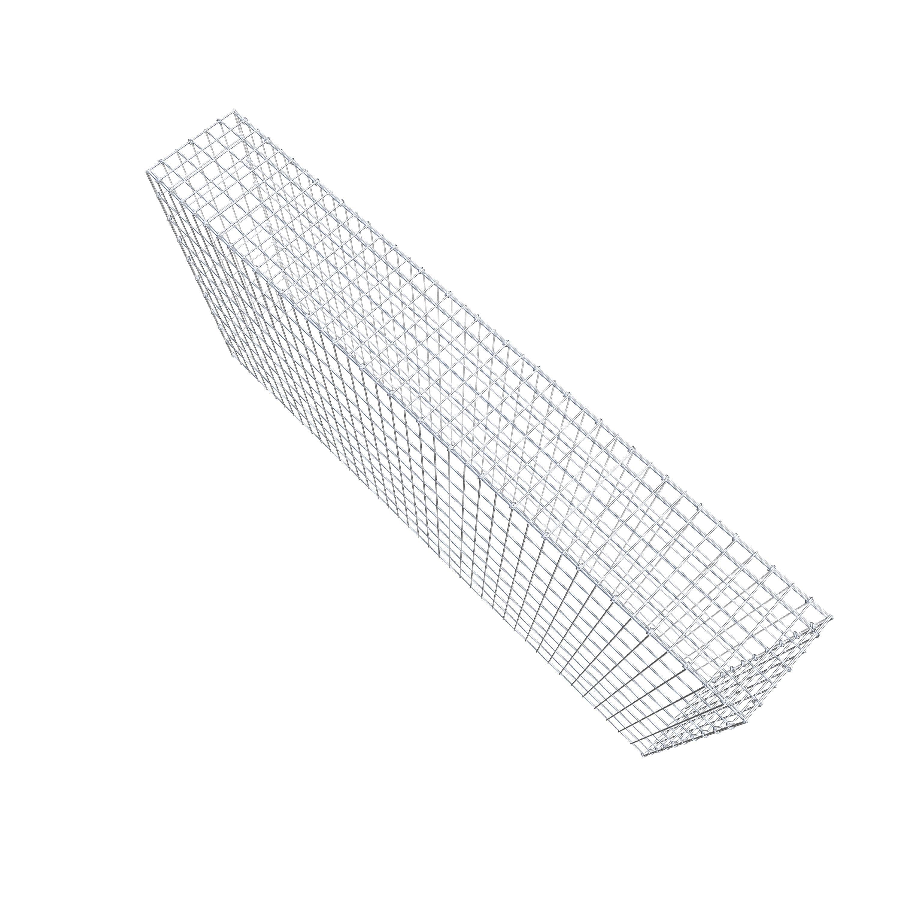 Gabion monté type 3 200 cm x 100 cm x 30 cm (L x H x P), maillage 5 cm x 10 cm, anneau en C