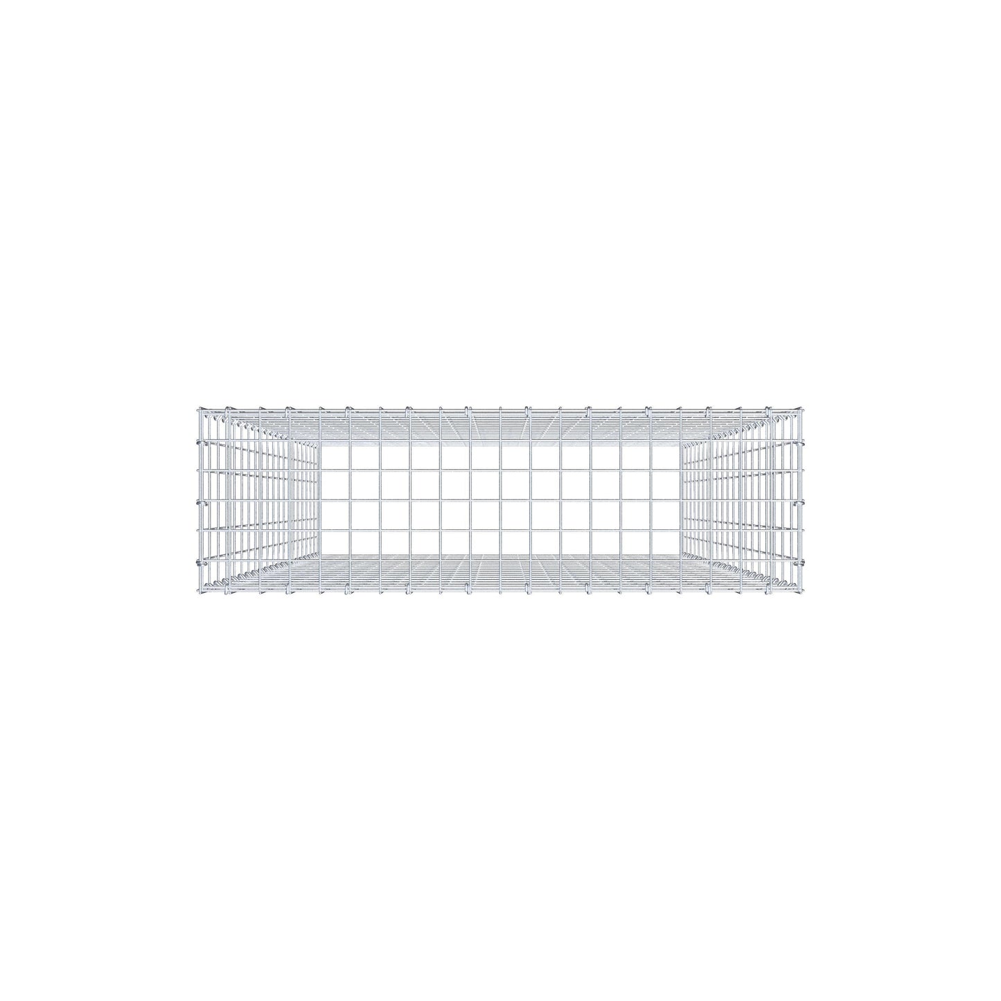 Mounted gabion type 3 200 cm x 100 cm x 30 cm (L x H x D), mesh size 5 cm x 10 cm, C-ring