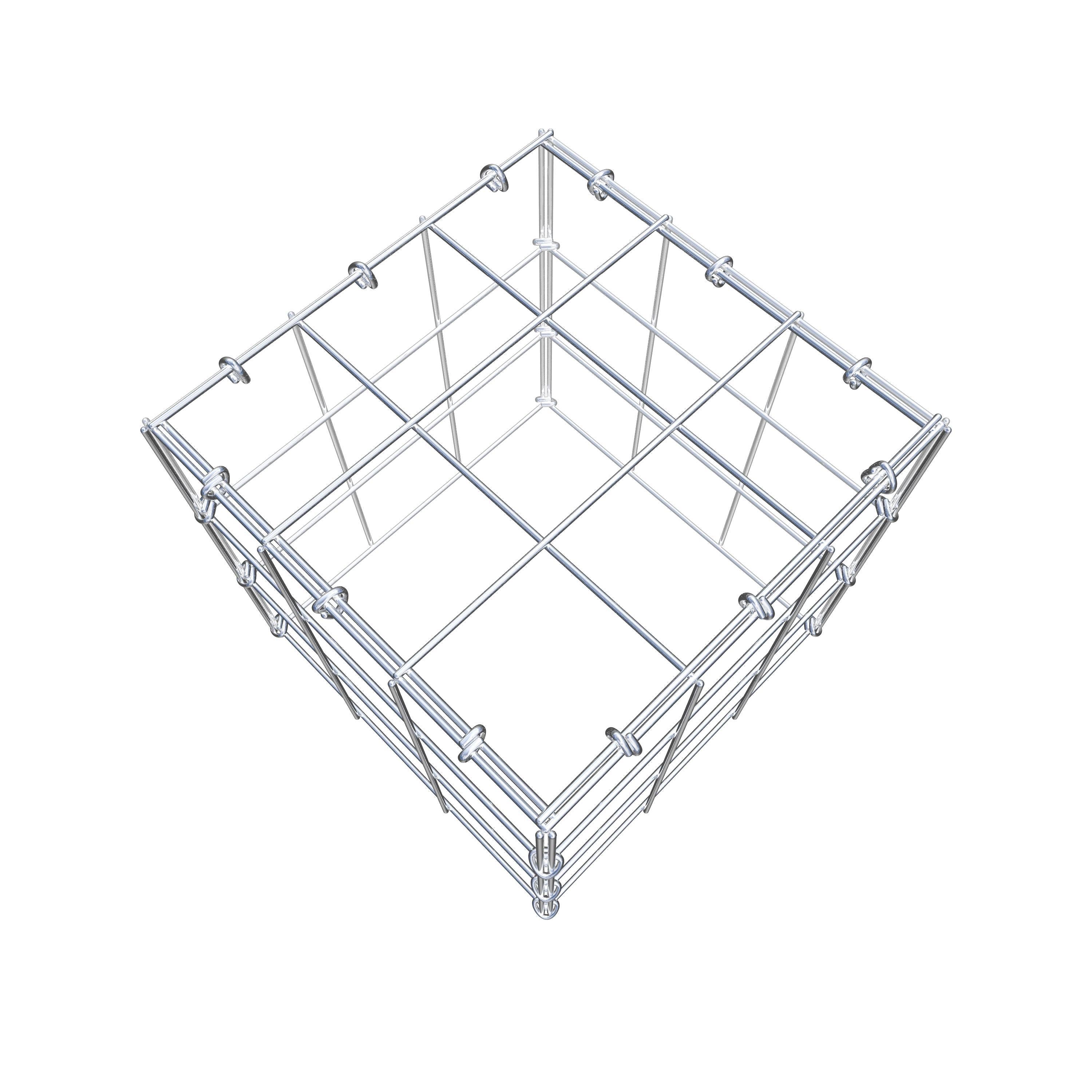 Gabion monté type 3 30 cm x 30 cm x 30 cm (L x H x P), maillage 10 cm x 10 cm, anneau en C