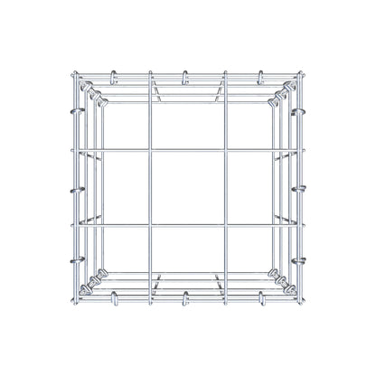 Fourche rapportée type 3 30 cm x 30 cm x 30 cm (L x H x P), maille 10 cm x 10 cm, anneau en C