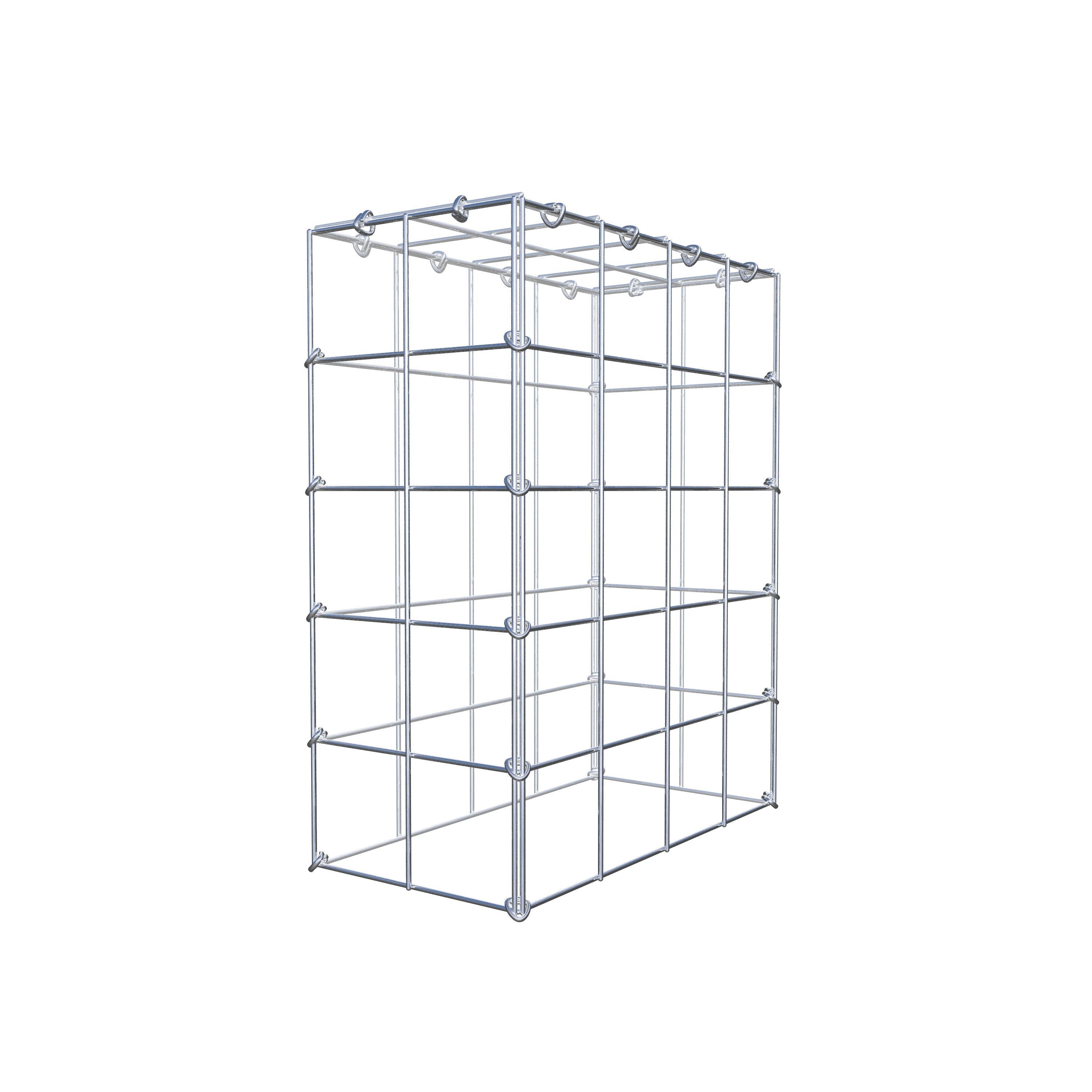 Gabion monté type 3 50 cm x 40 cm x 20 cm (L x H x P), maillage 10 cm x 10 cm, anneau en C