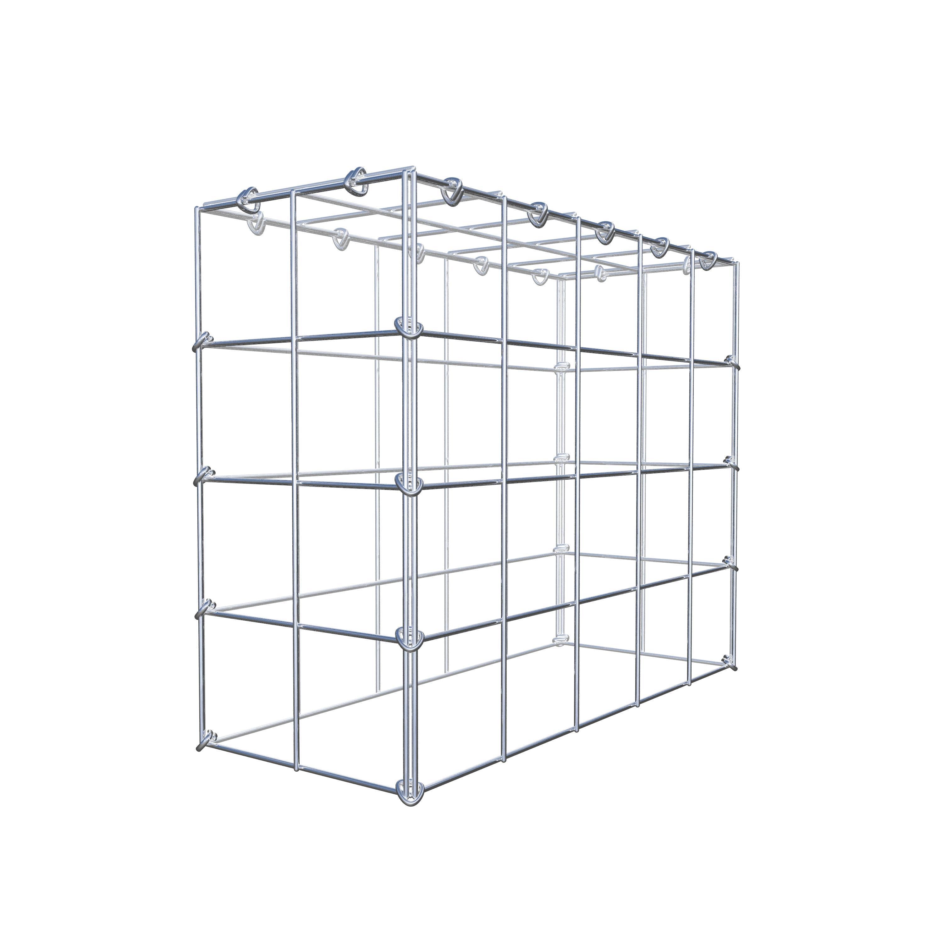 Gabion monté type 3 50 cm x 40 cm x 20 cm (L x H x P), maillage 10 cm x 10 cm, anneau en C