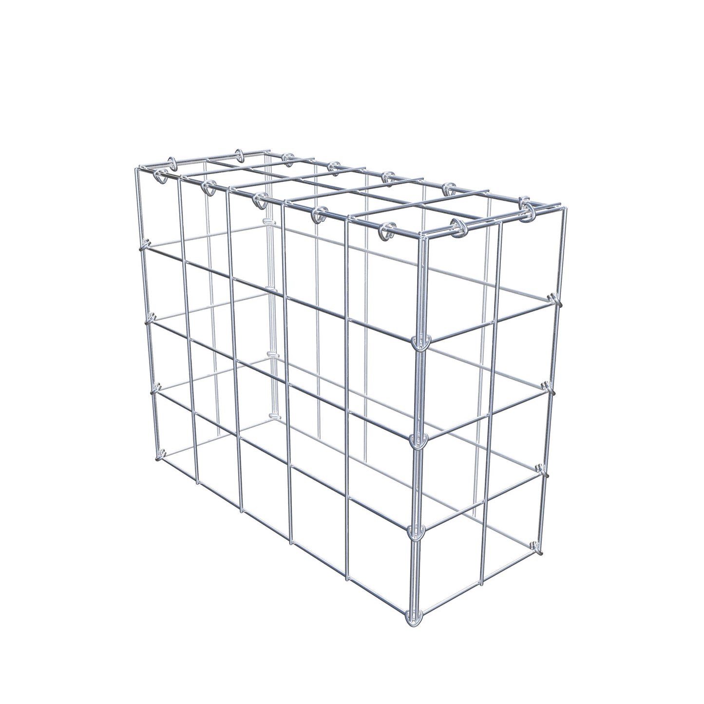 Monteret gabion type 3 50 cm x 40 cm x 20 cm (L x H x D), maskestørrelse 10 cm x 10 cm, C-ring