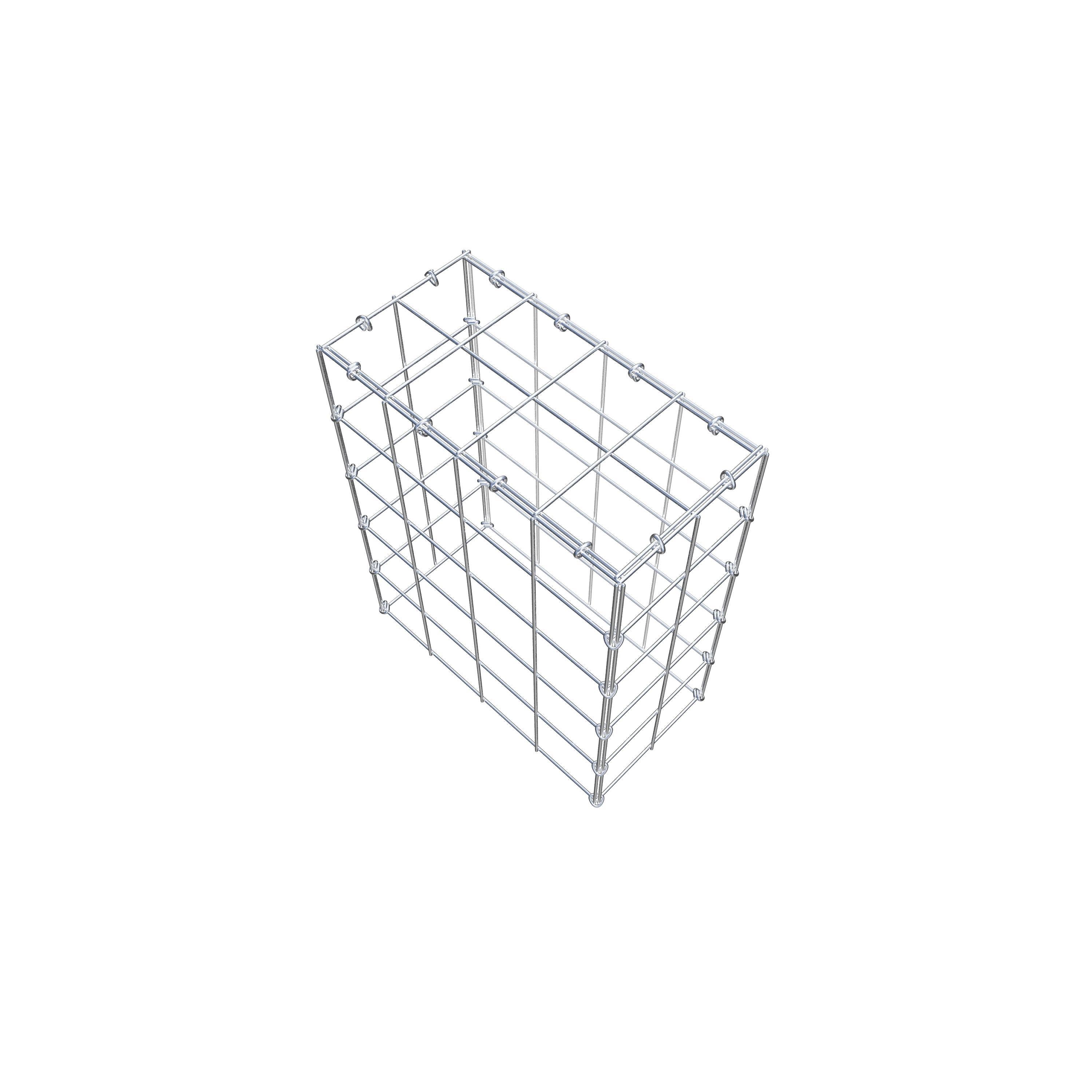 Gabion monté type 3 50 cm x 40 cm x 20 cm (L x H x P), maillage 10 cm x 10 cm, anneau en C