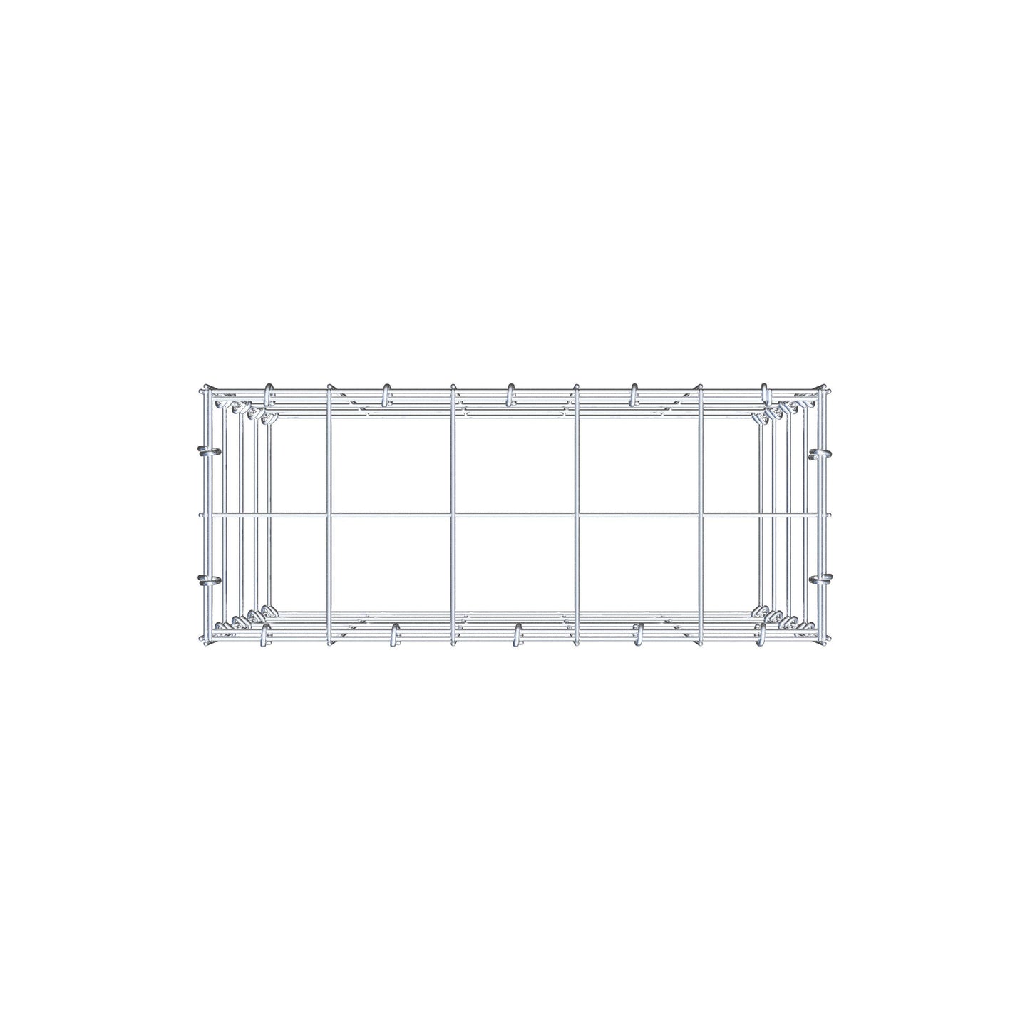 Monteret gabion type 3 50 cm x 40 cm x 20 cm (L x H x D), maskestørrelse 10 cm x 10 cm, C-ring