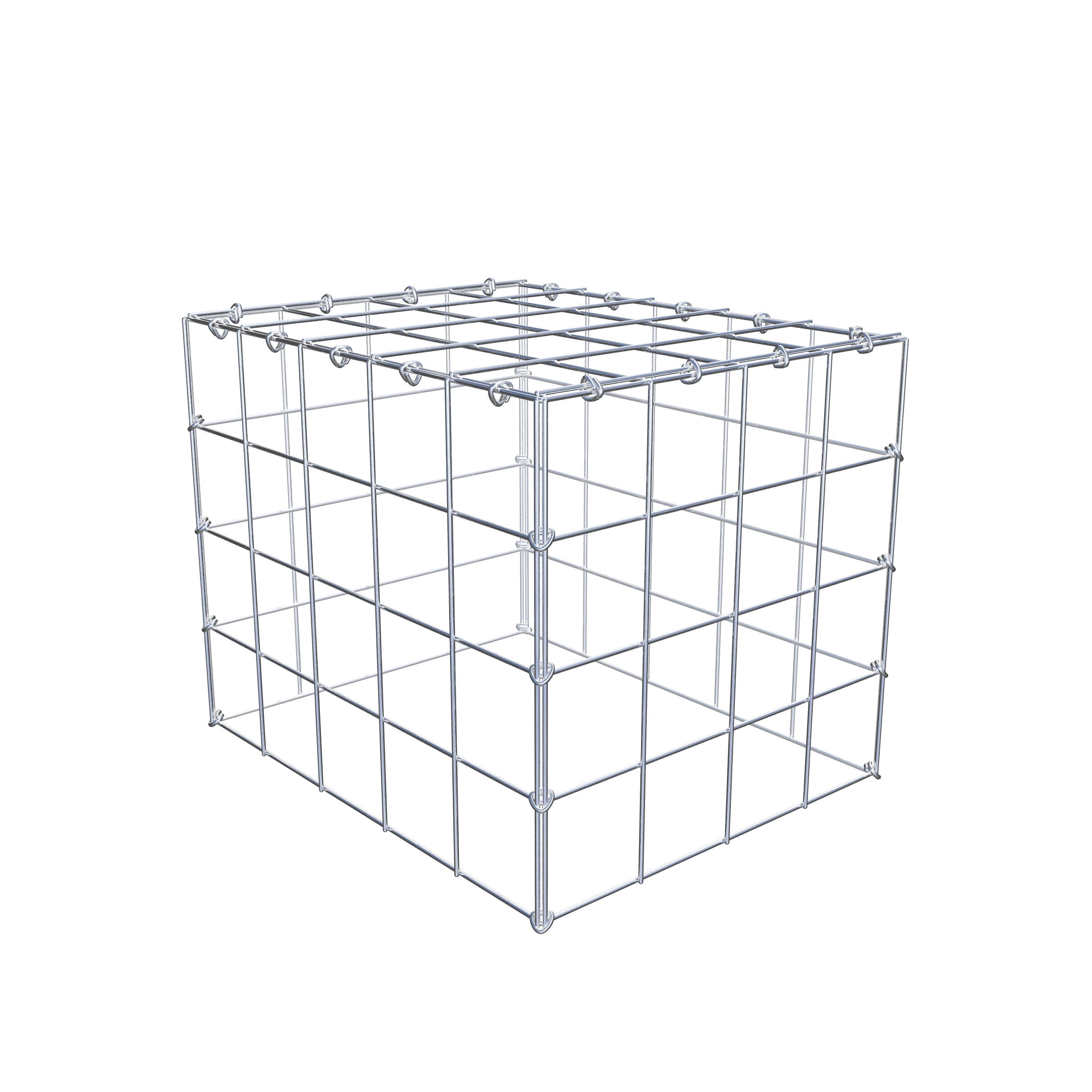 Gabion monté type 3 50 cm x 40 cm x 40 cm (L x H x P), maillage 10 cm x 10 cm, anneau en C