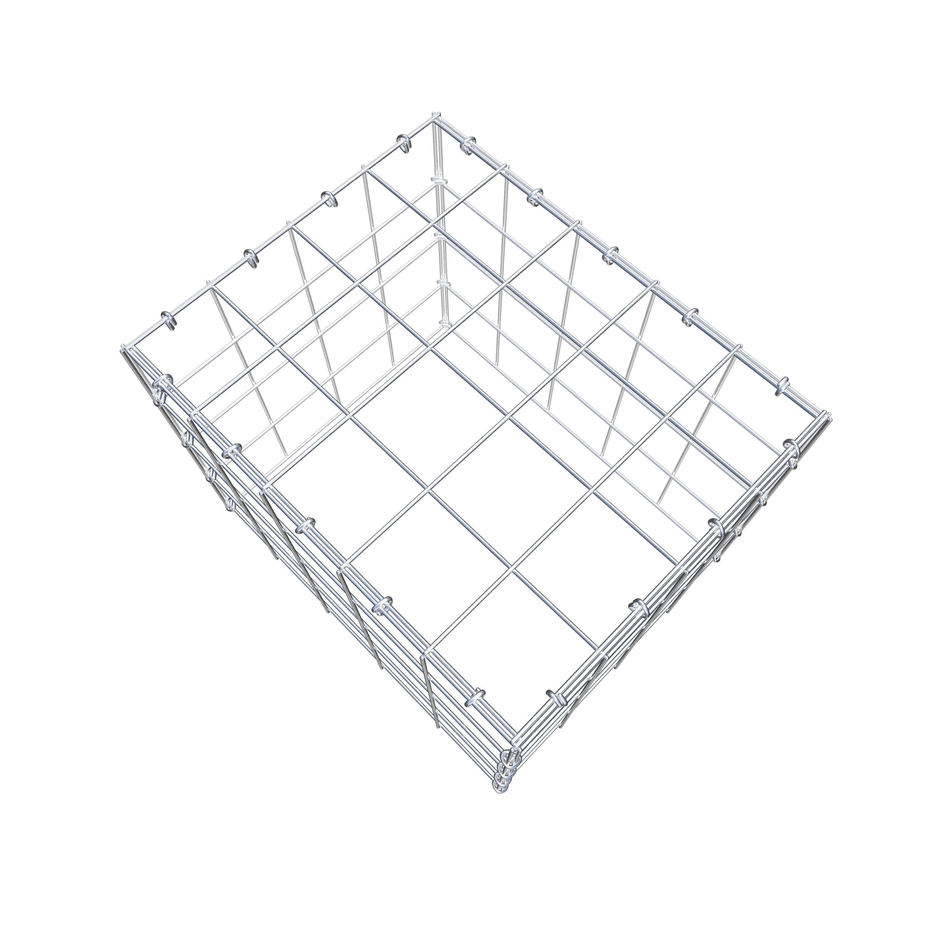 Gabion monté type 3 50 cm x 40 cm x 40 cm (L x H x P), maillage 10 cm x 10 cm, anneau en C