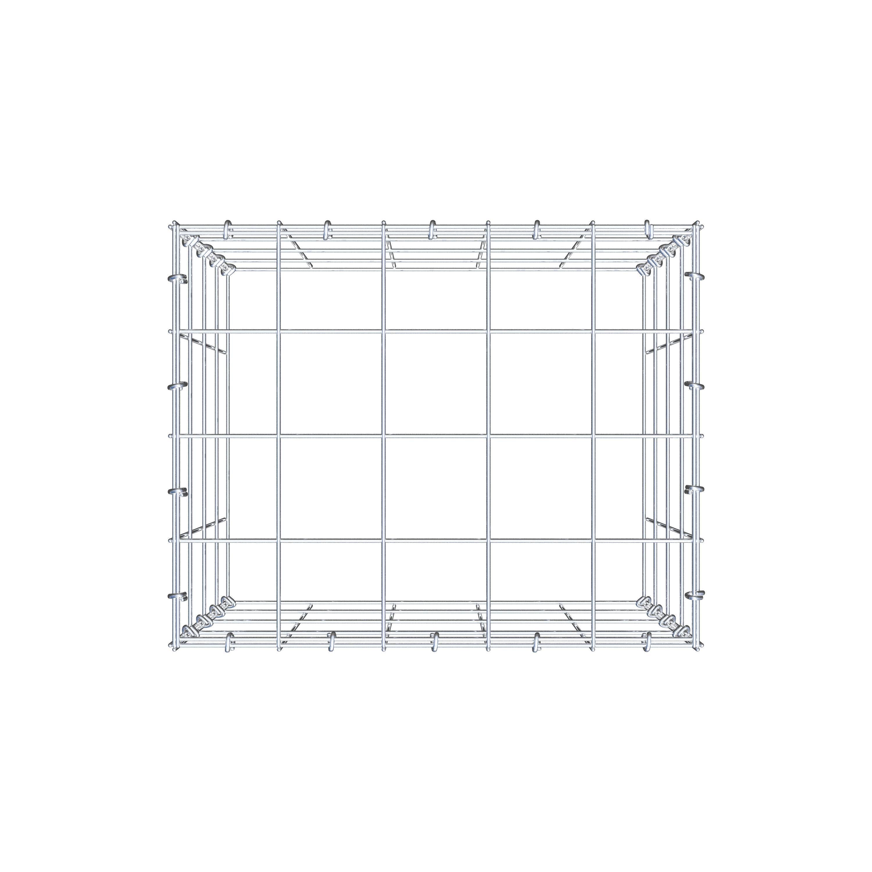 Gabion monté type 3 50 cm x 40 cm x 40 cm (L x H x P), maillage 10 cm x 10 cm, anneau en C