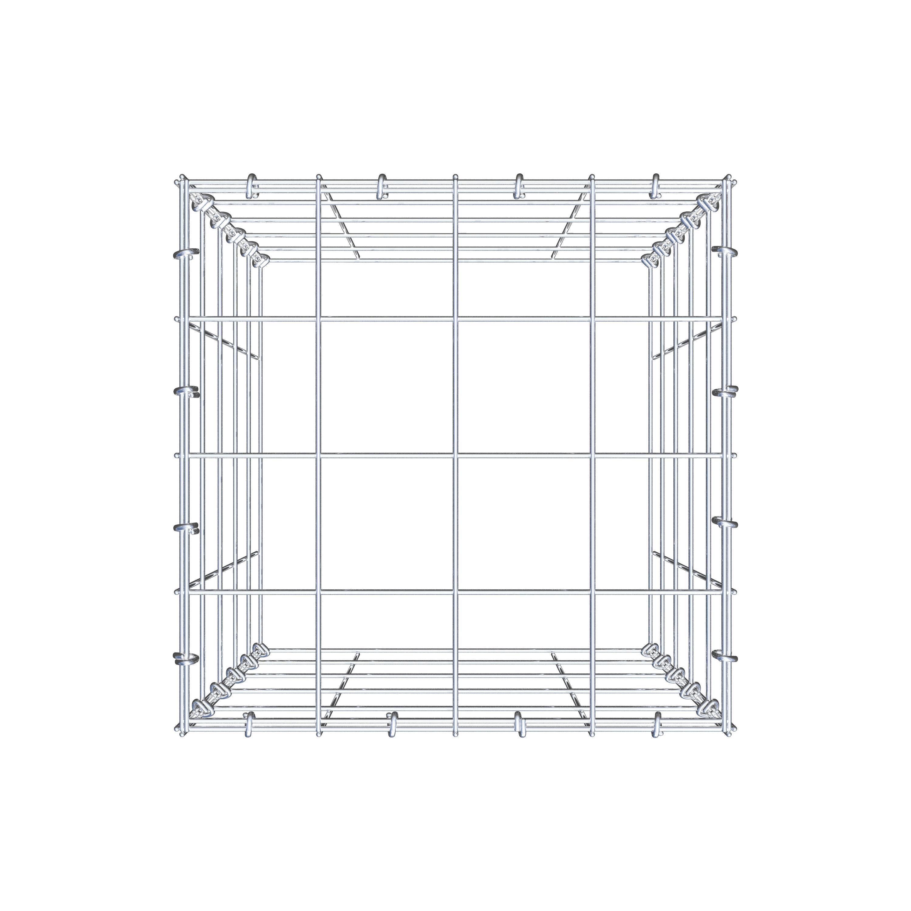 Gabion monté type 3 50 cm x 40 cm x 40 cm (L x H x P), maillage 10 cm x 10 cm, anneau en C