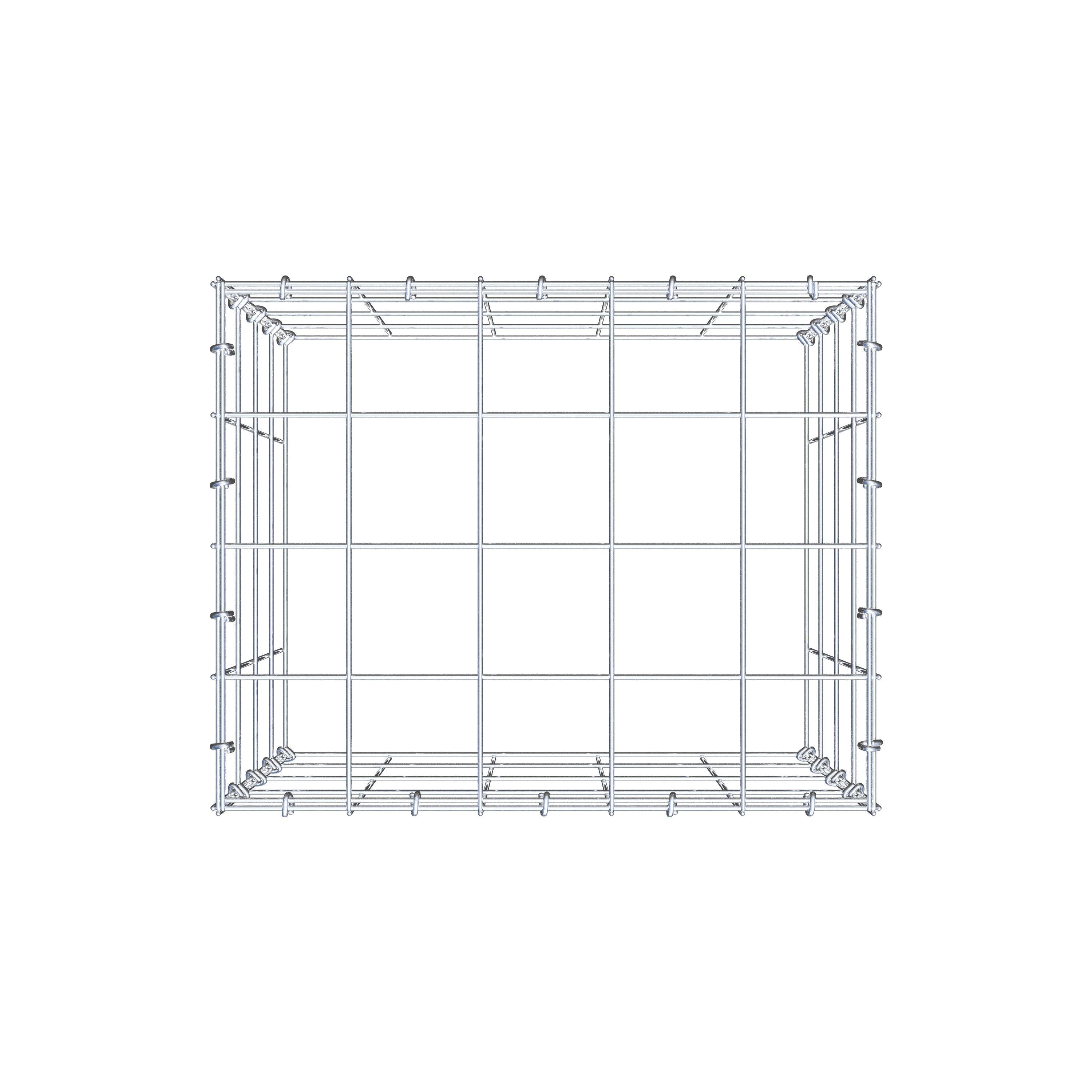Anbaugabione Typ 3 50 cm x 40 cm x 40 cm (L x H x T), Maschenweite 10 cm x 10 cm, C-Ring