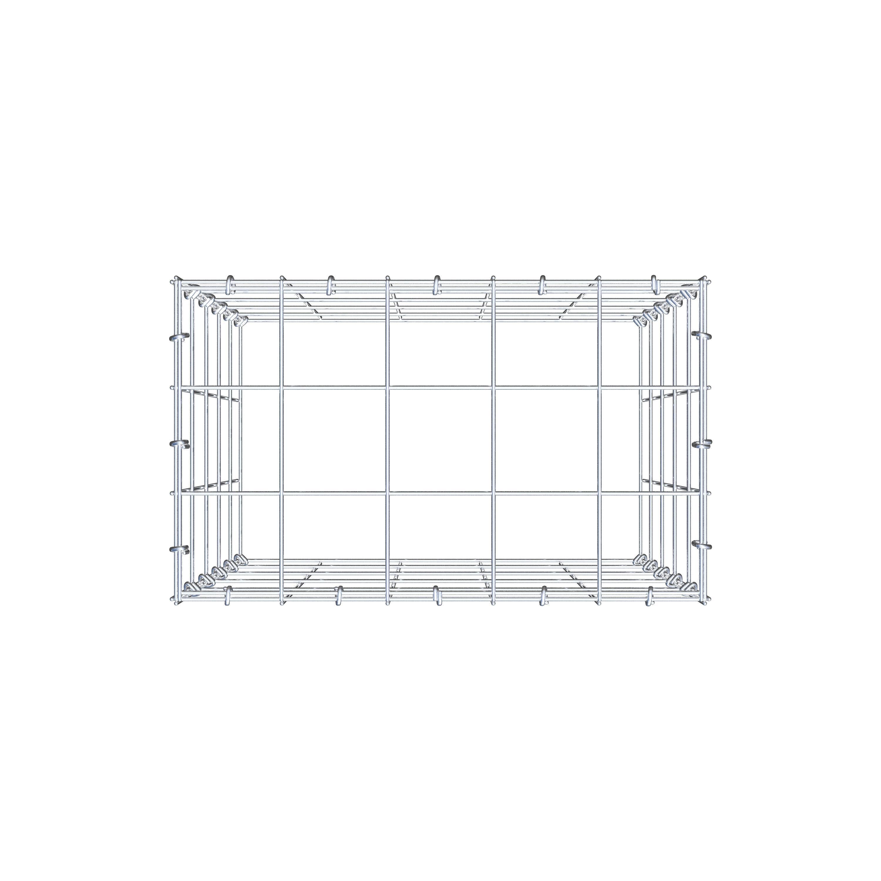 Anbaugabione Typ 3 50 cm x 50 cm x 30 cm (L x H x T), Maschenweite 10 cm x 10 cm, C-Ring