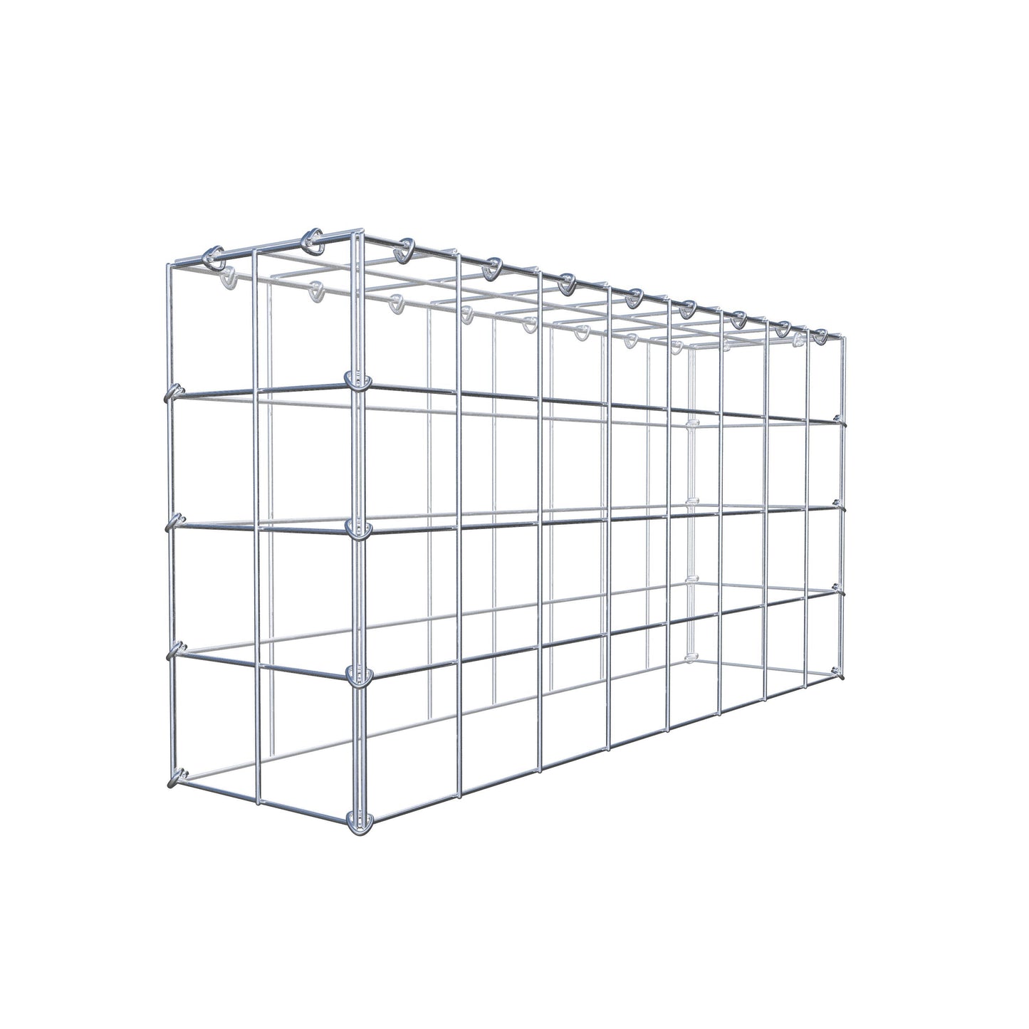 Mounted gabion type 3 80 cm x 40 cm x 20 cm (L x H x D), mesh size 10 cm x 10 cm, C-ring