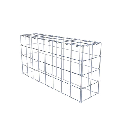 Mounted gabion type 3 80 cm x 40 cm x 20 cm (L x H x D), mesh size 10 cm x 10 cm, C-ring